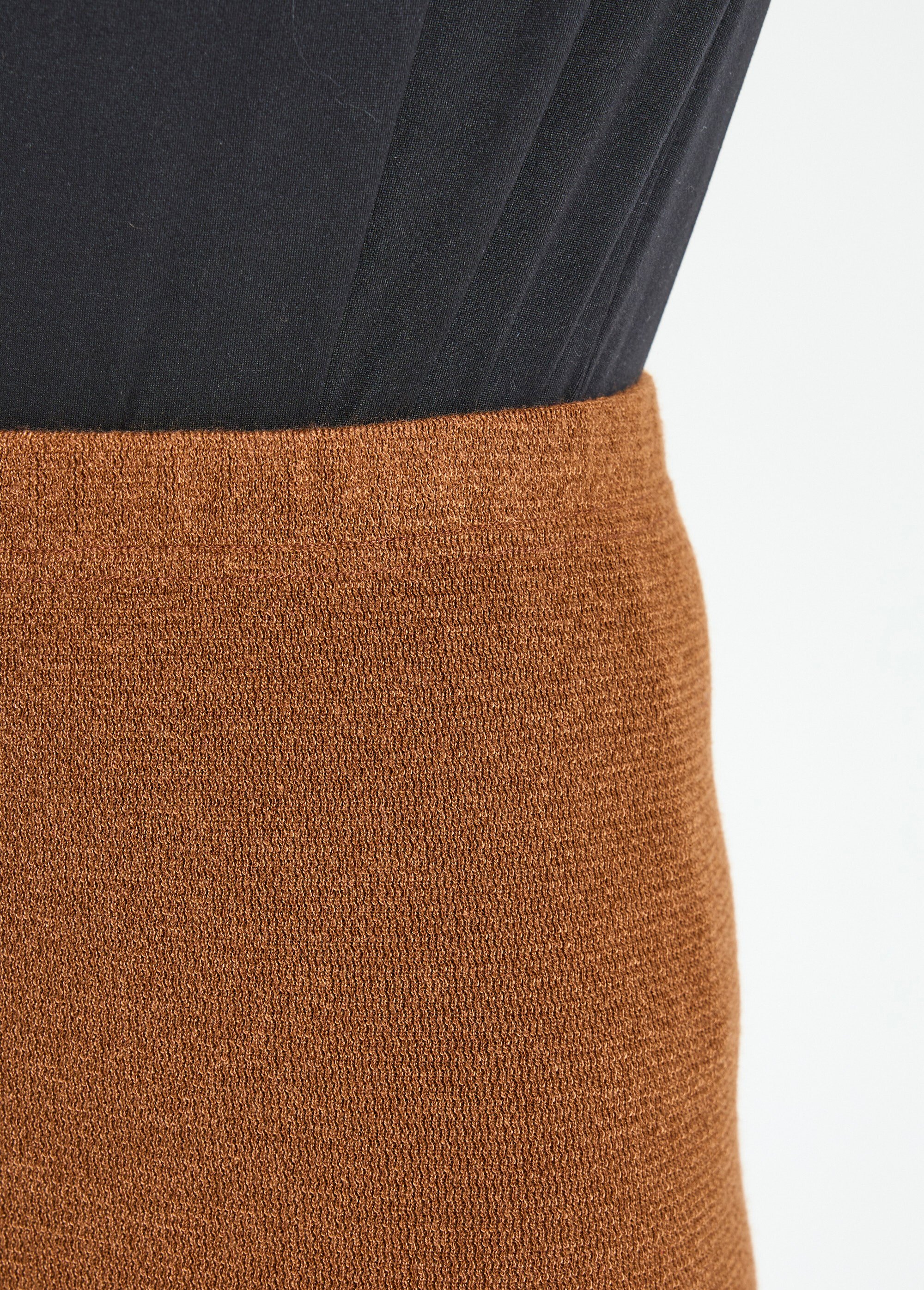 Legging long ceinture élastiqué maille chaude Femme Orange NOHAM DE1