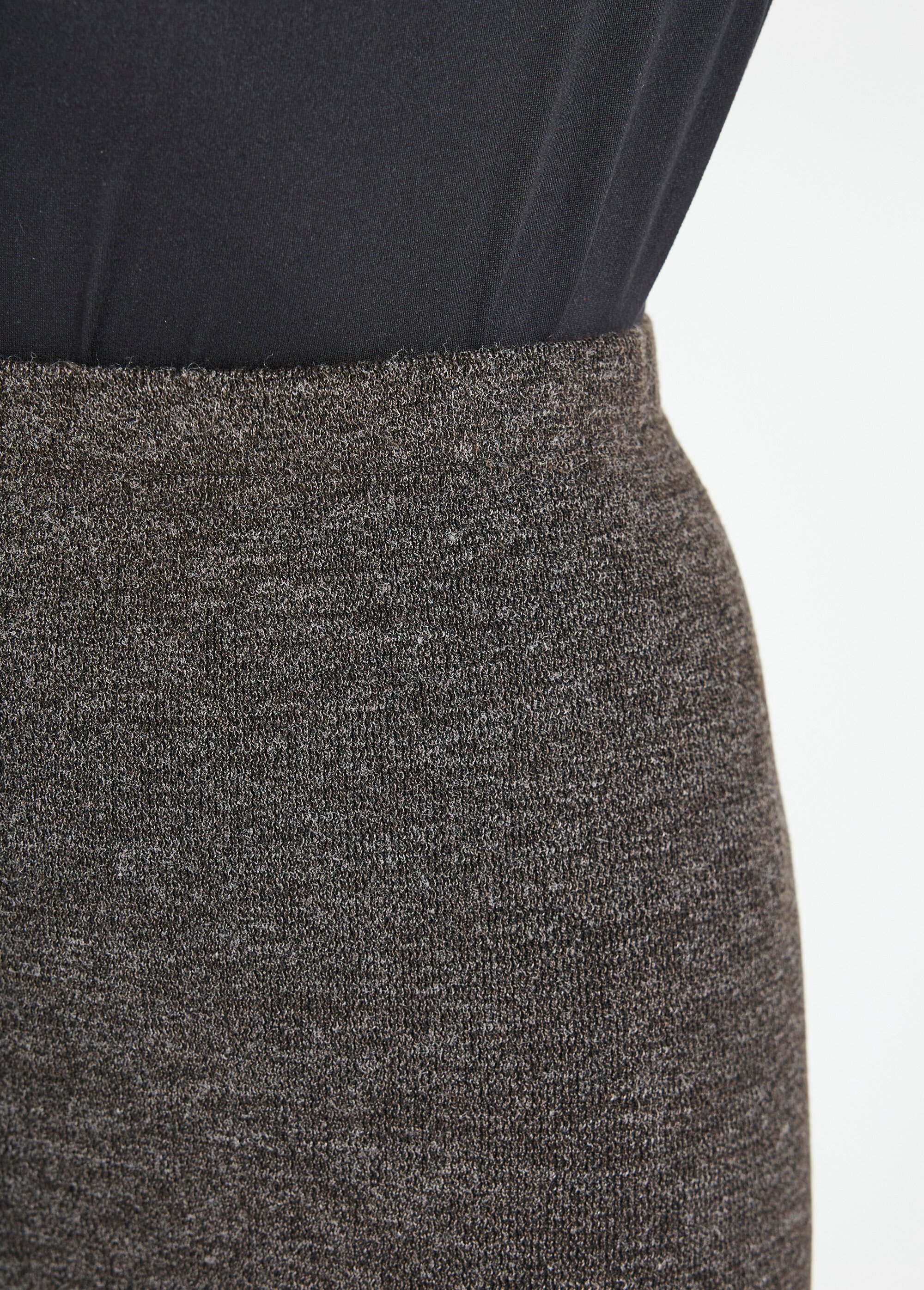 Legging long ceinture élastiqué maille chaude Femme Gris NOHAM DE1