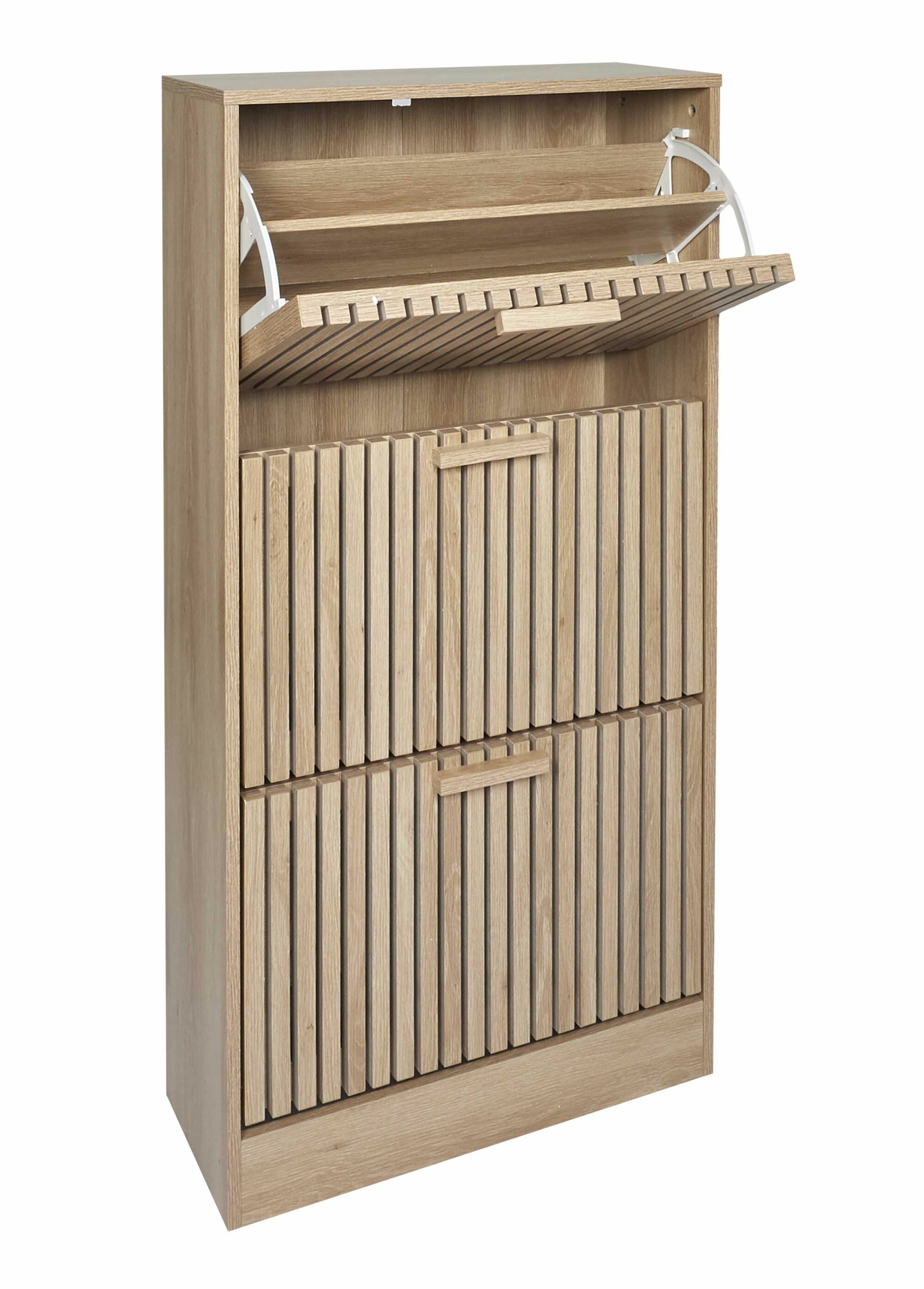 Meuble à chaussures en bois claustra MARRON CMP-HD0206 DE2