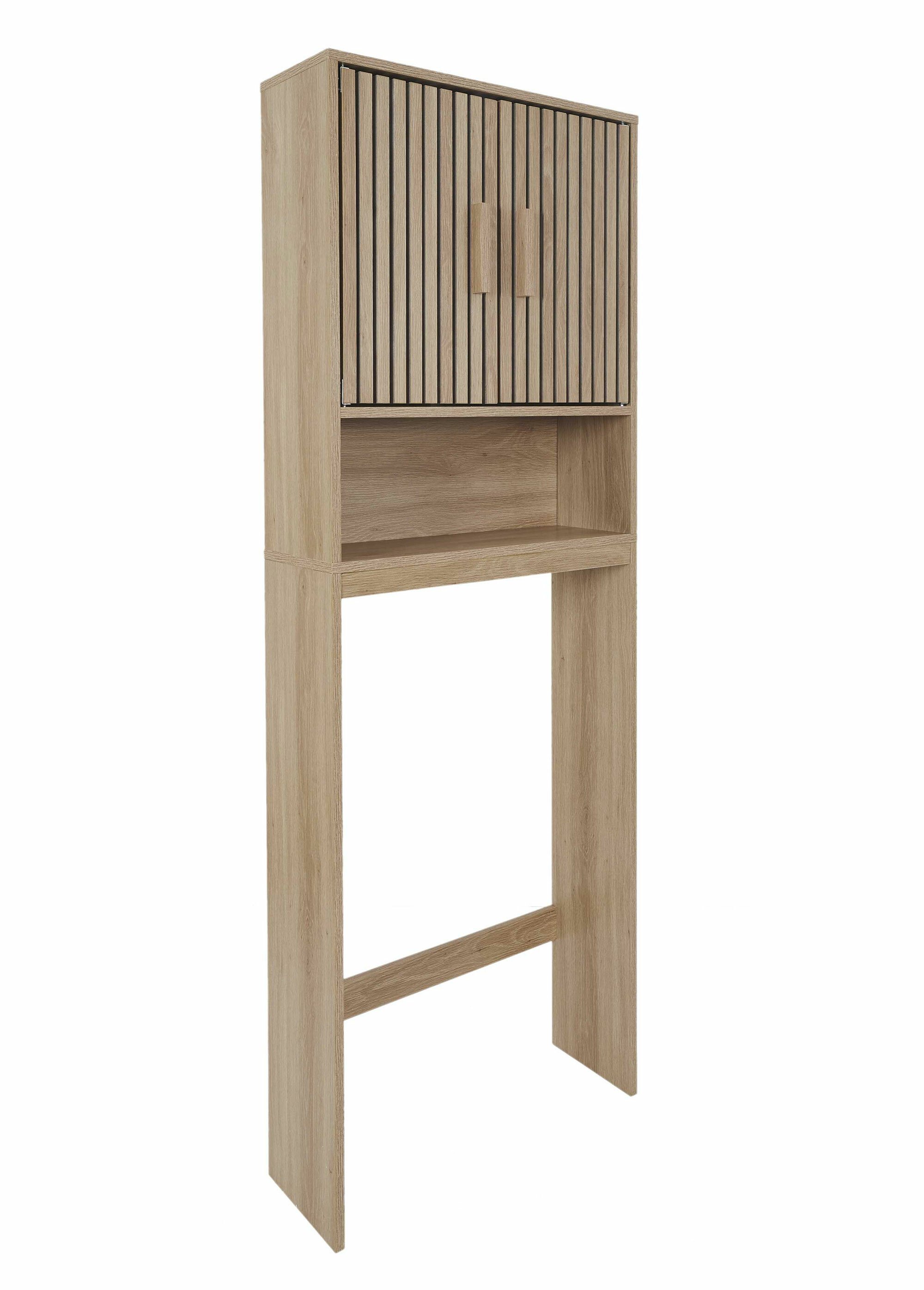 Meuble rangement WC en bois claustra