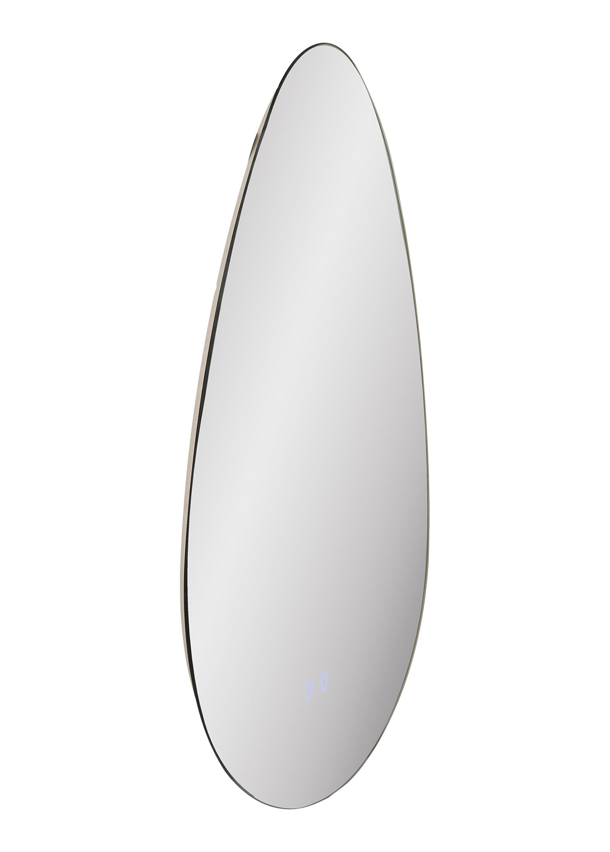 Miroir galet lumineux anti buée KIAMA Blanc HN-4201726 DE1