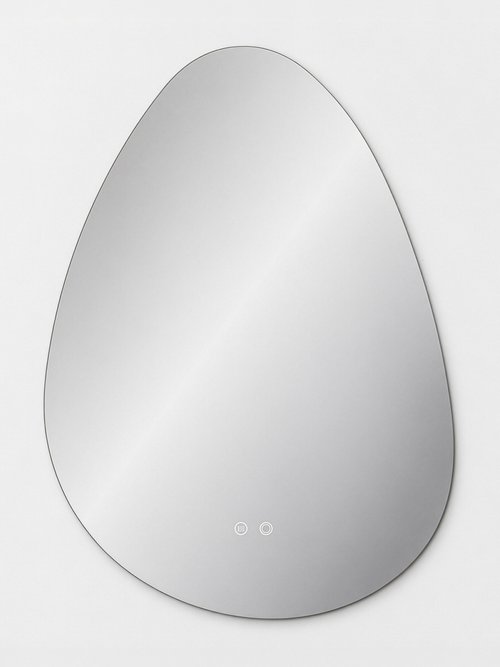 Miroir galet lumineux anti buée KIAMA Blanc HN-4201726 FA1