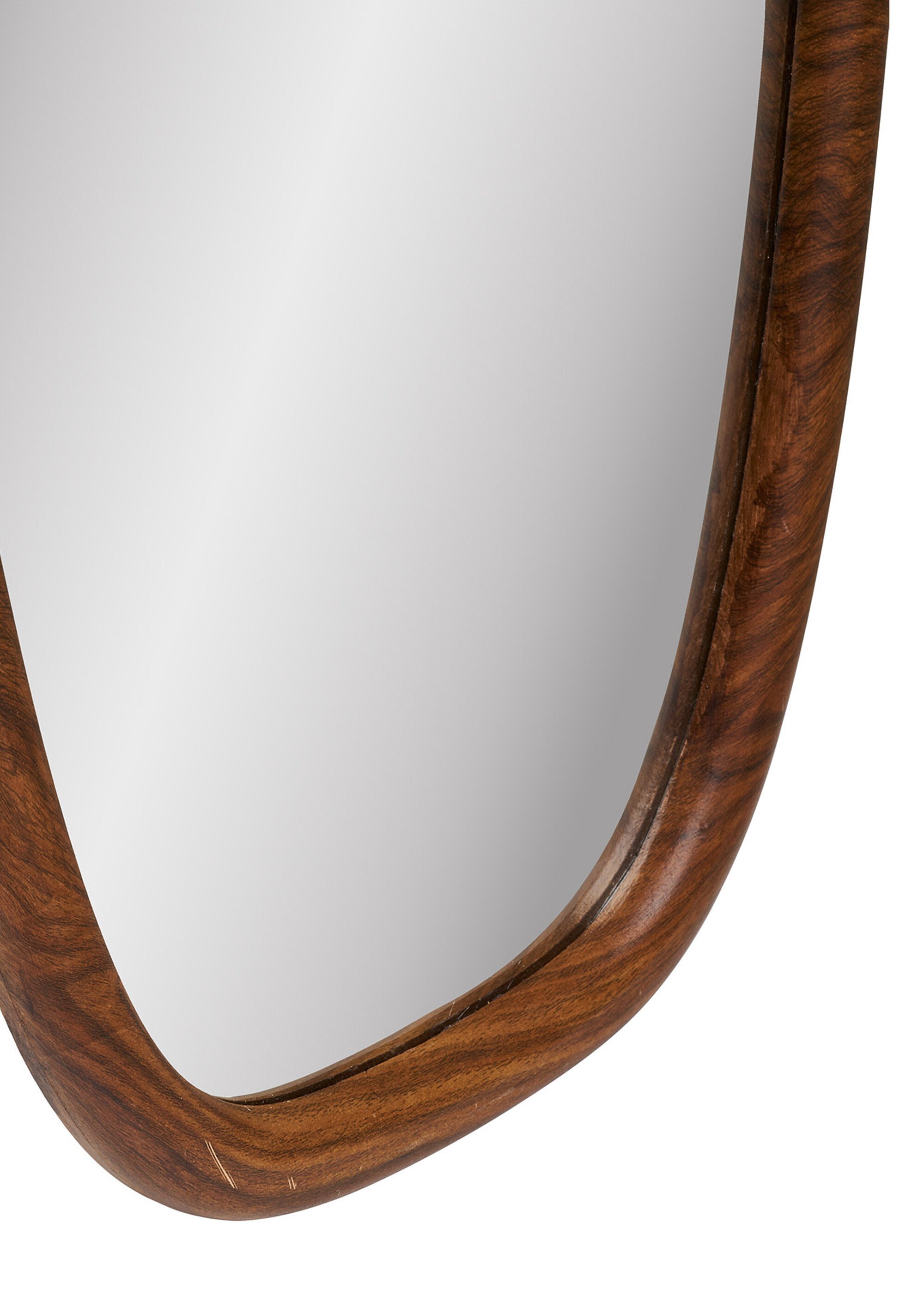 Miroir mural oblong contour bois LUXON Beige HN-4001723 DE2