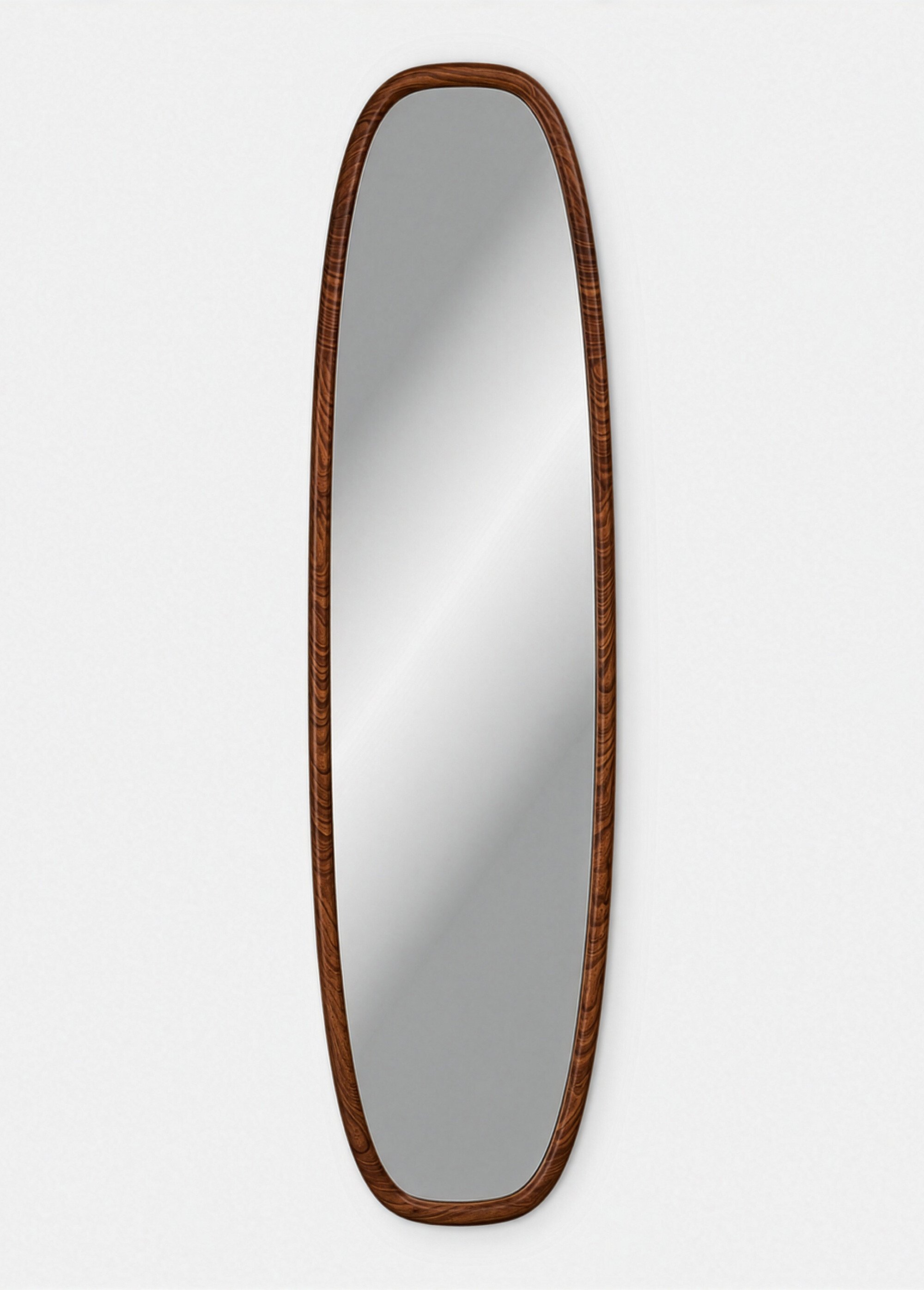 Miroir mural oblong contour bois LUXON Beige HN-4001723 FA1