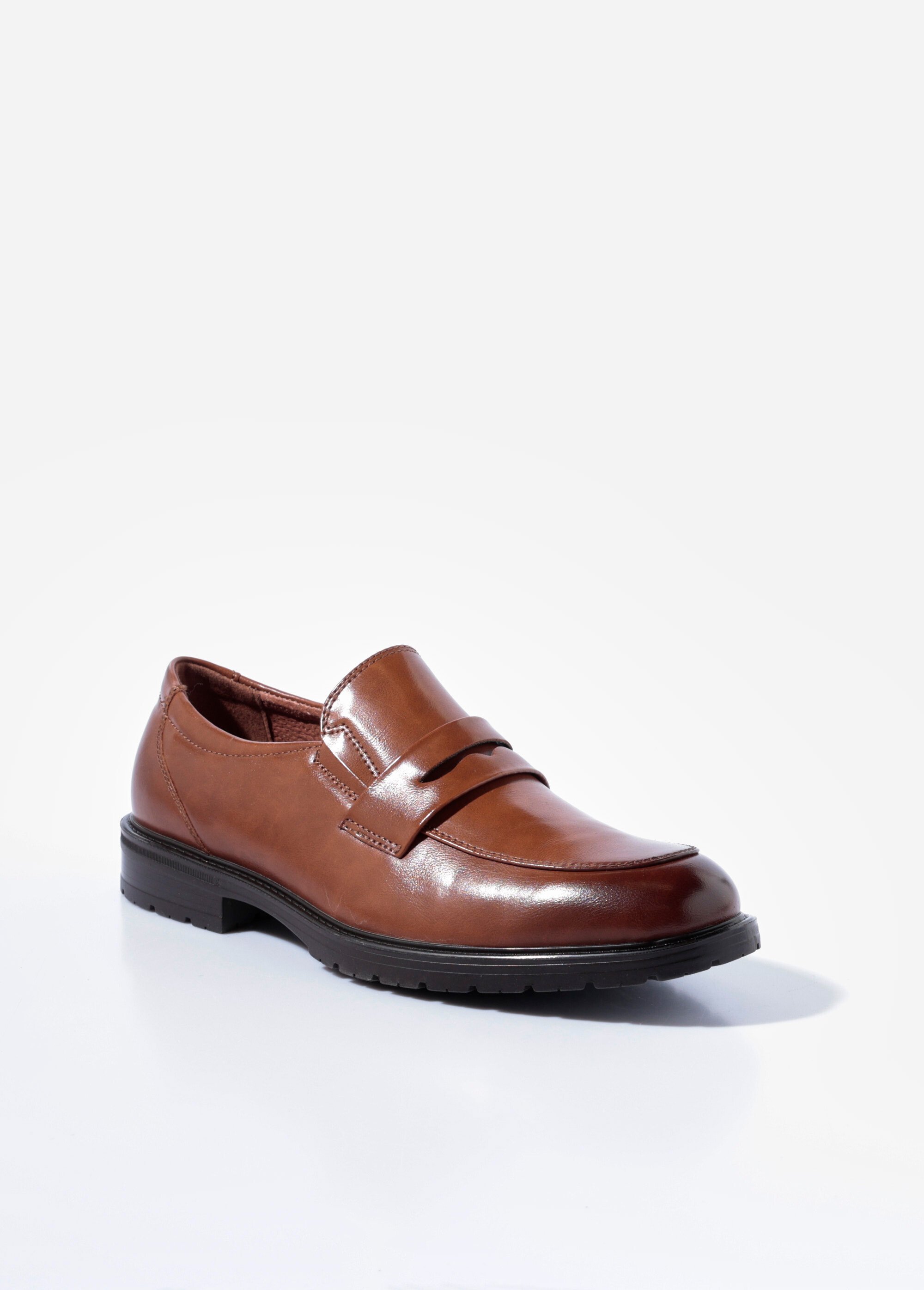 Mocassins simili cuir, patte ton sur ton Homme Beige YIM57021 FA1