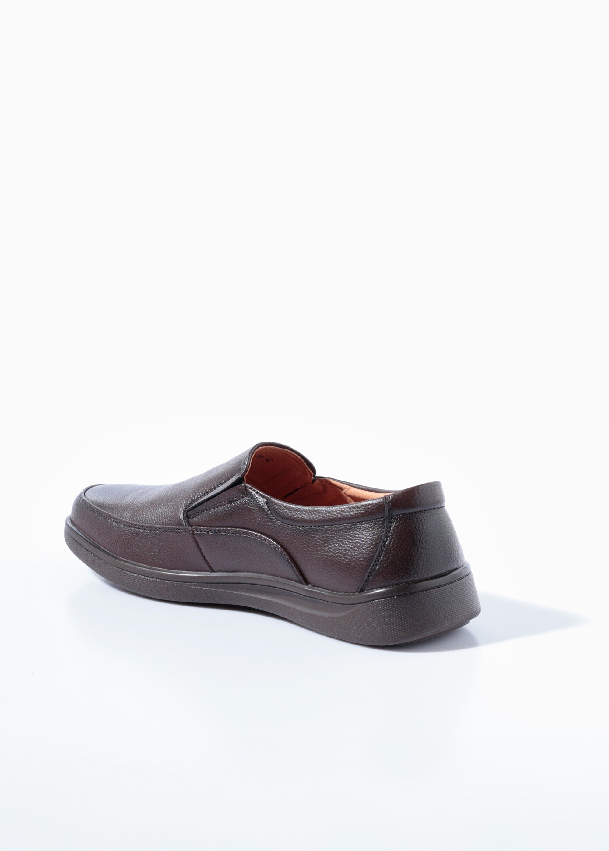Mocassins style loafers en simili cuir Homme Marron YIM10278 DO1