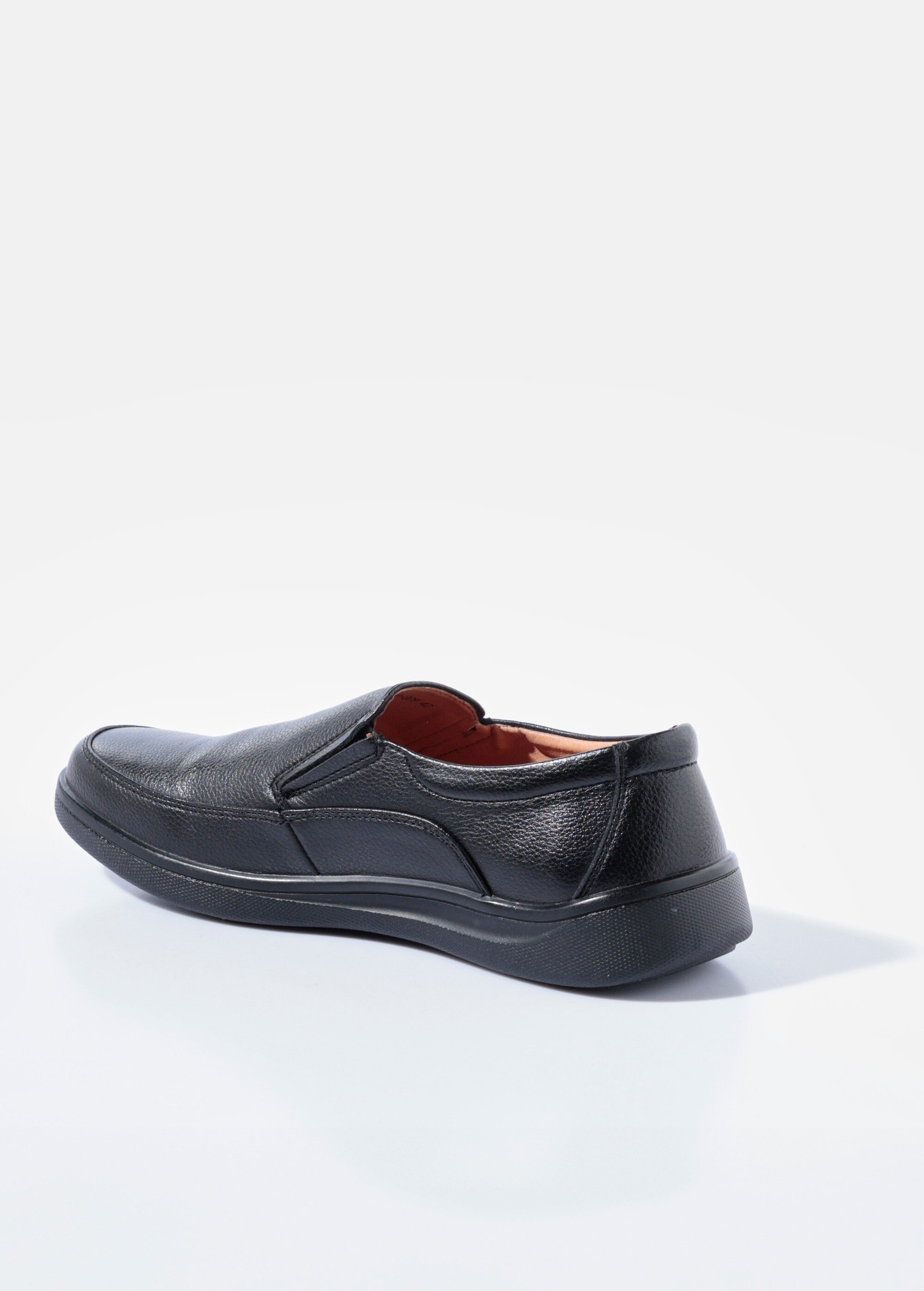 Mocassins style loafers en simili cuir Homme Noir YIM10278 DO1