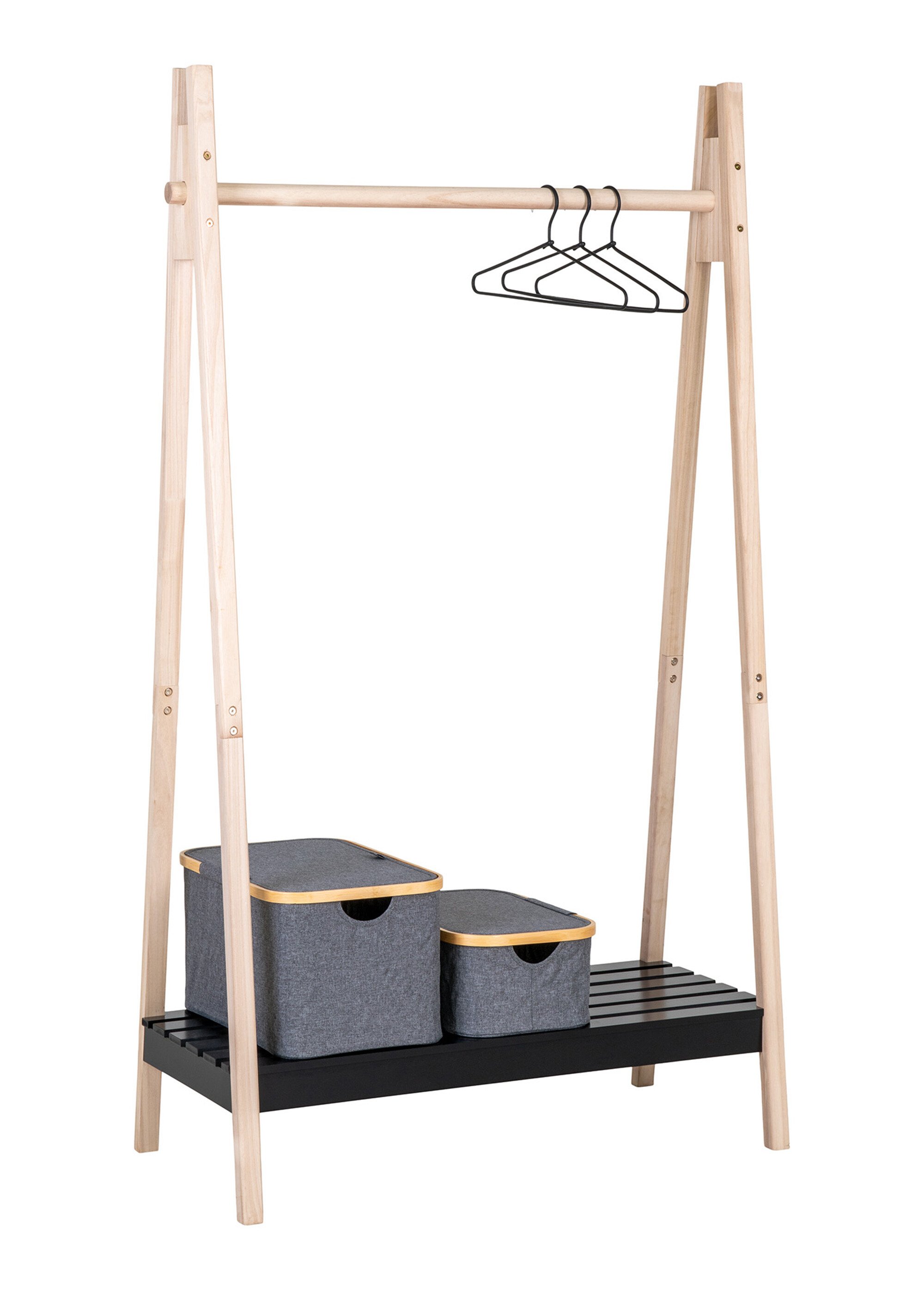 Portant à vêtements, bois naturel BEIGE HN-3604051 SI1