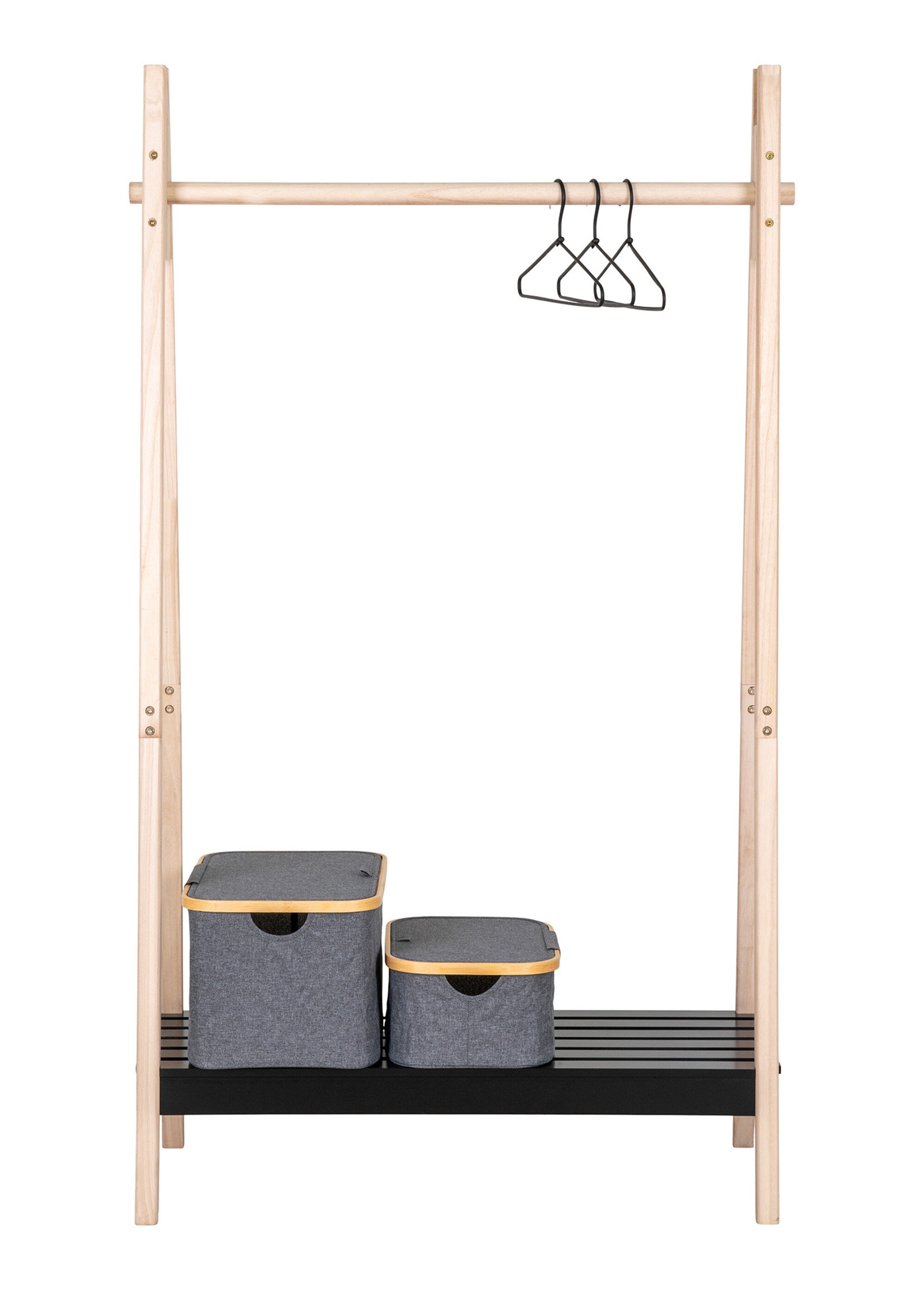 Portant à vêtements, bois naturel BEIGE HN-3604051 SI2