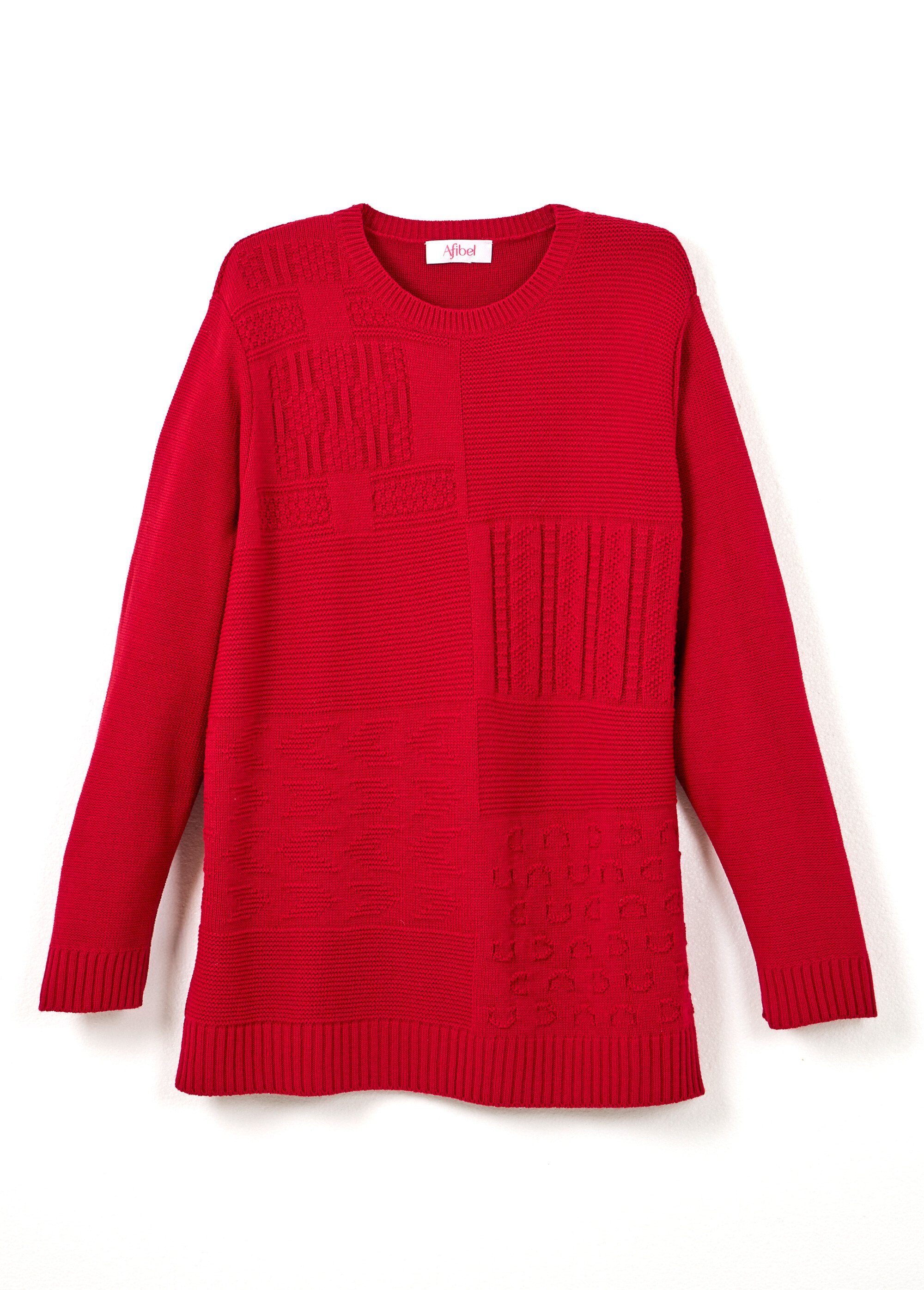 Pull-tunique col rond manches longues Femme Rose PATSY AP1