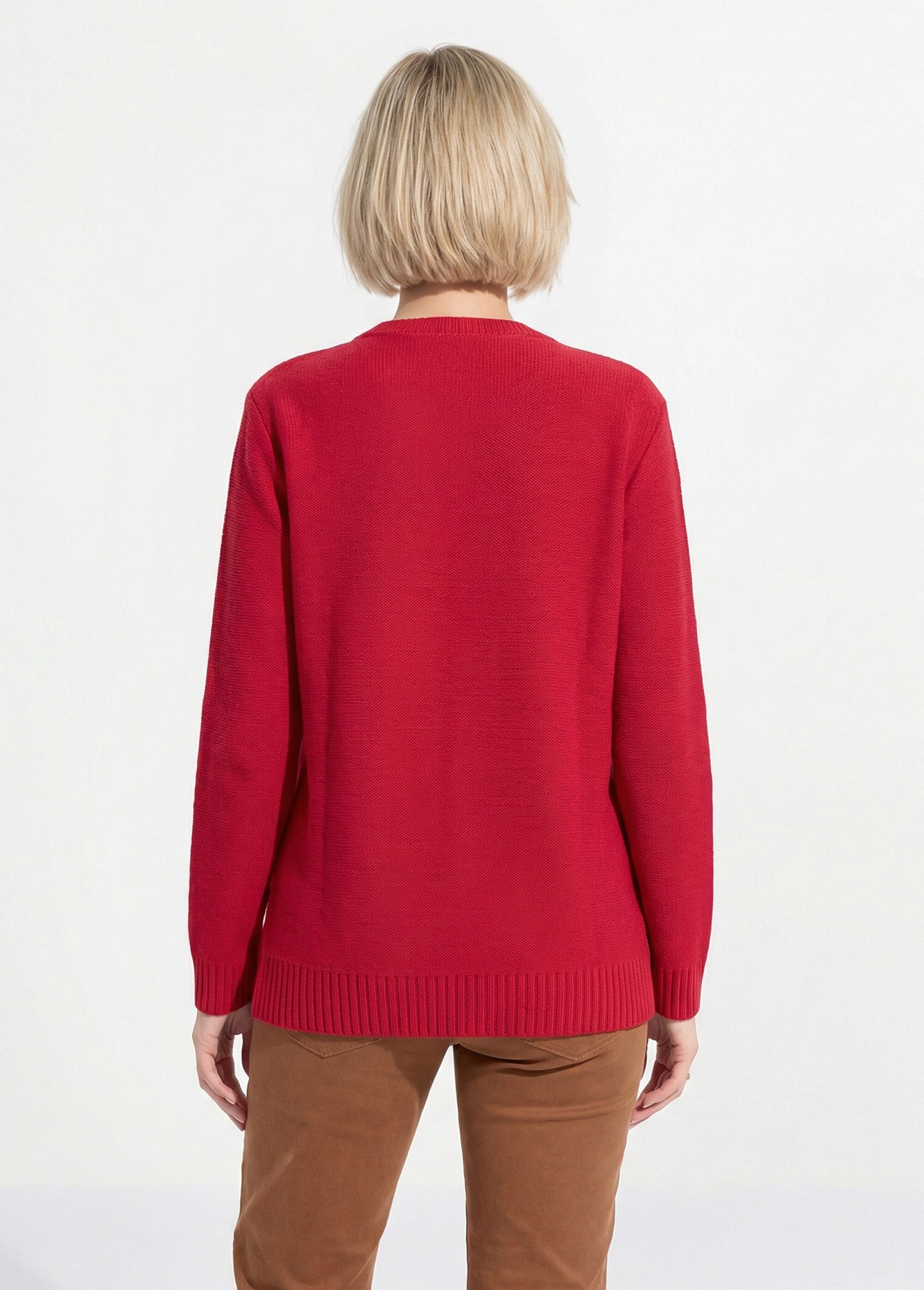 Pull-tunique col rond manches longues