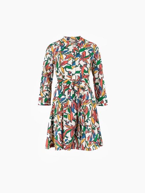 Robe courte imprimé coloré avec ceinture Femme Beige ANG-OLINAEC AP1