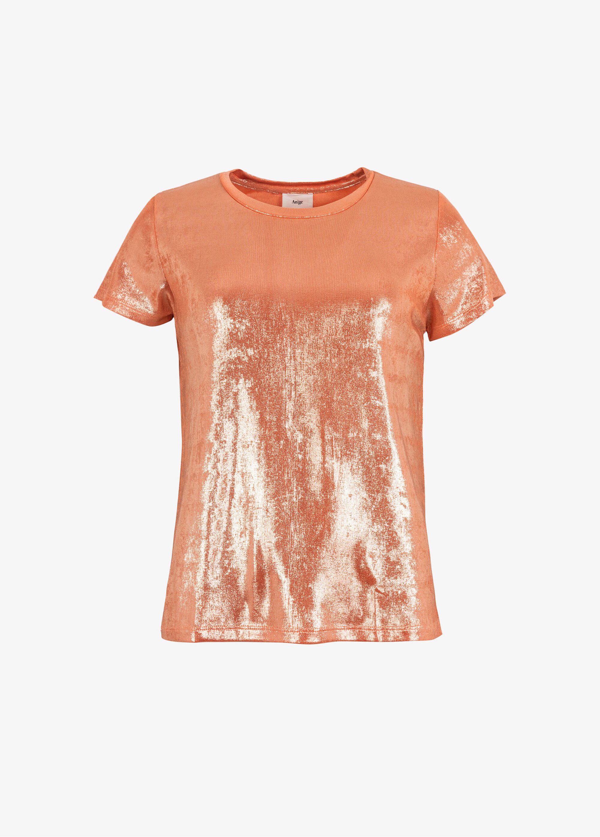 T-shirt irisé manches courtes col rond Femme Orange ANG-ALIPI AP1