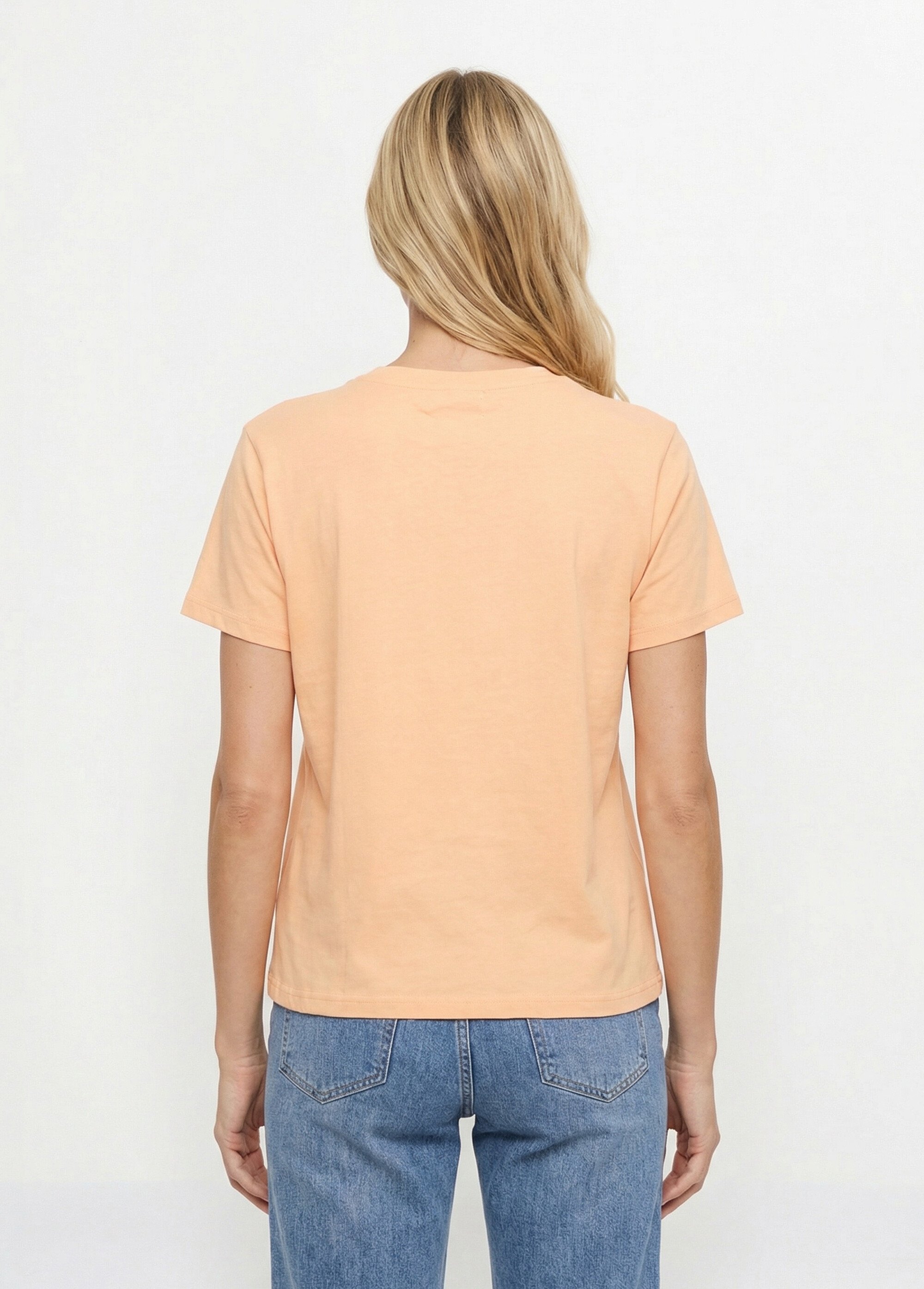 T-shirt manches courtes, Bisou salé Femme Orange JB-TS0037 DO1