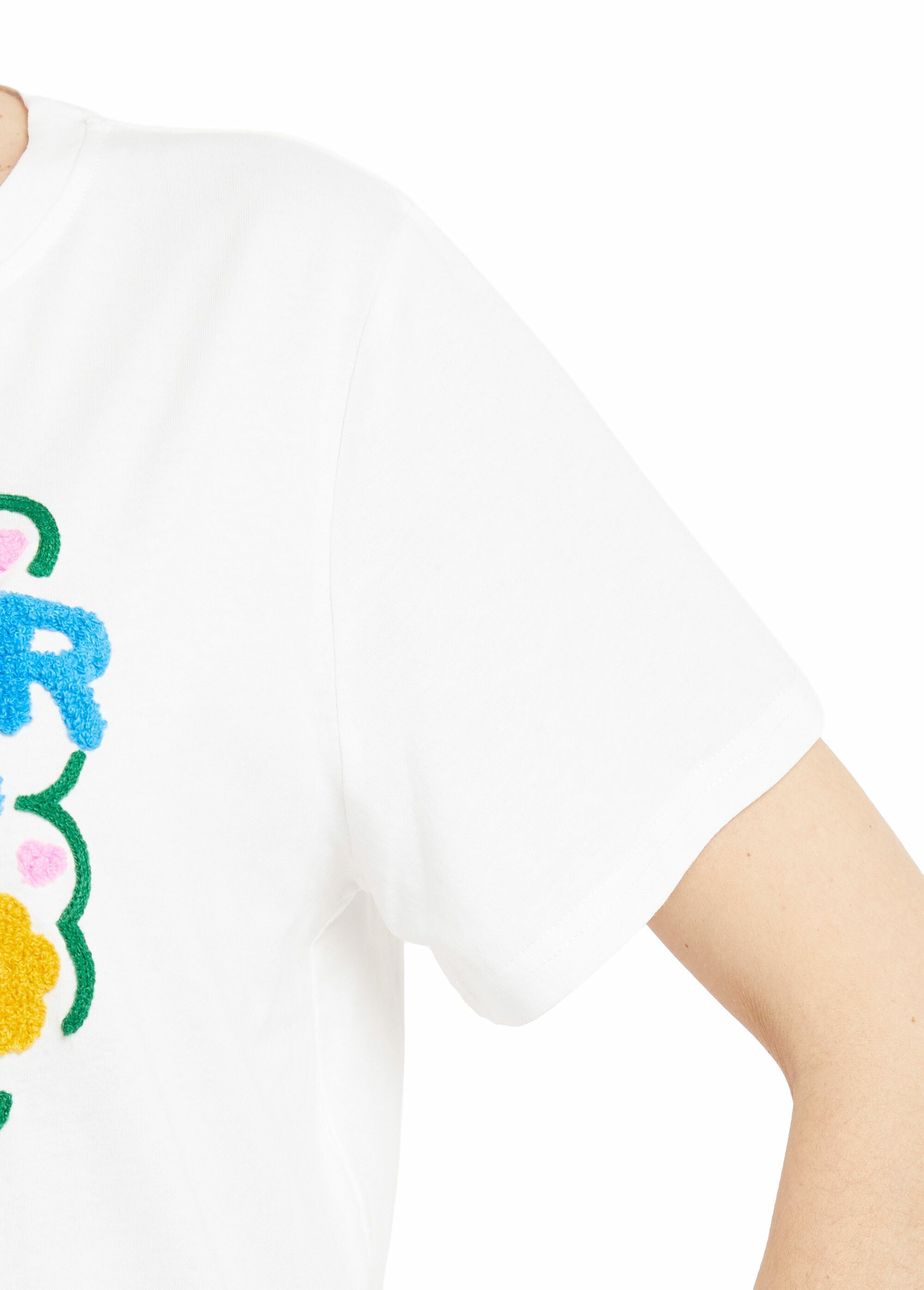 T-shirt manches courtes bouclette, Amour Femme Blanc JB-TD0061 DE2