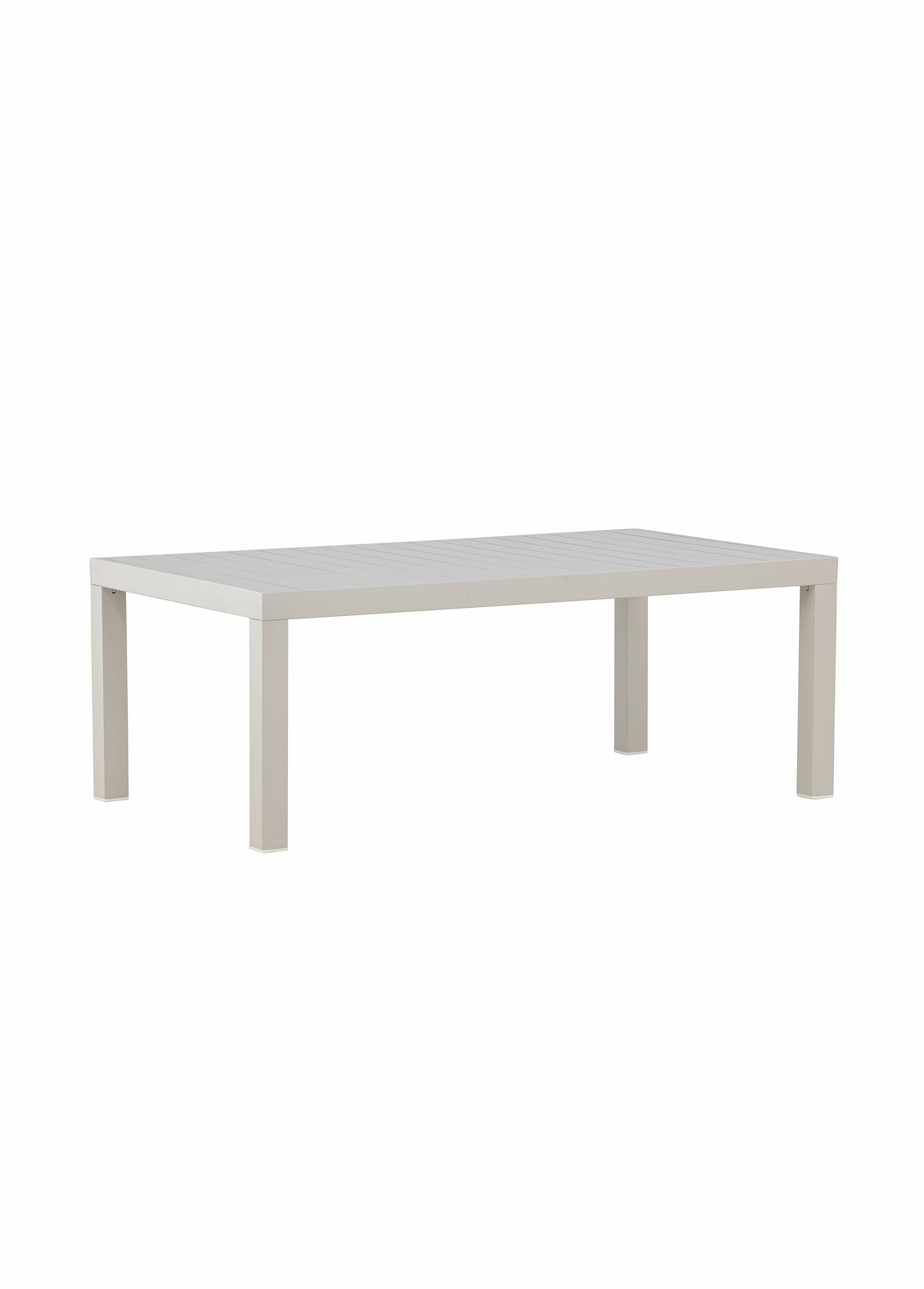 Table basse alu rainuré, 120 x 70cm