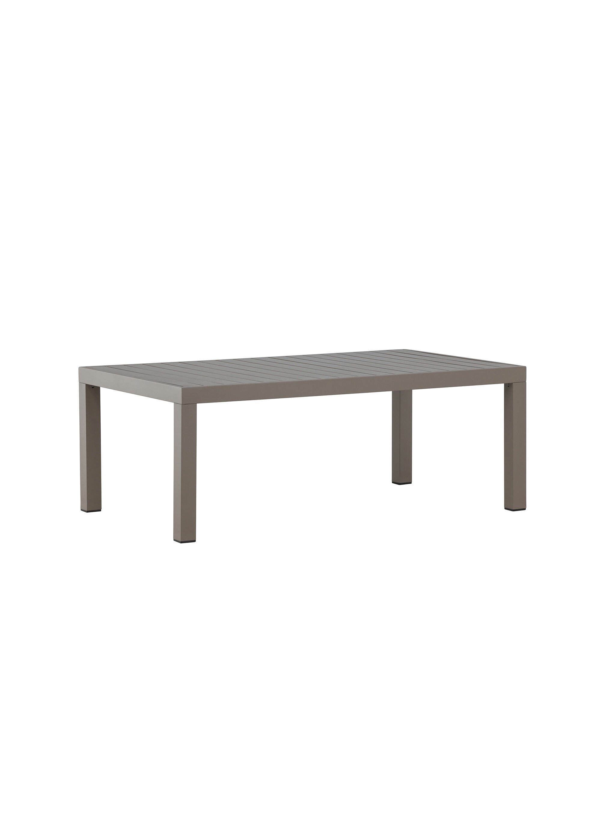 Table basse alu rainuré, 120 x 70cm