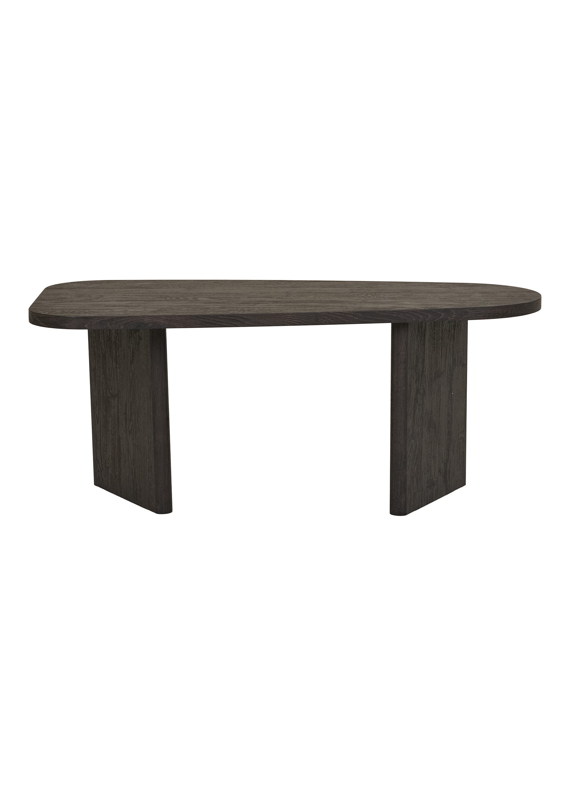 Table basse bois foncé, forme organique MARRON FONCE HN-2102160 DE2