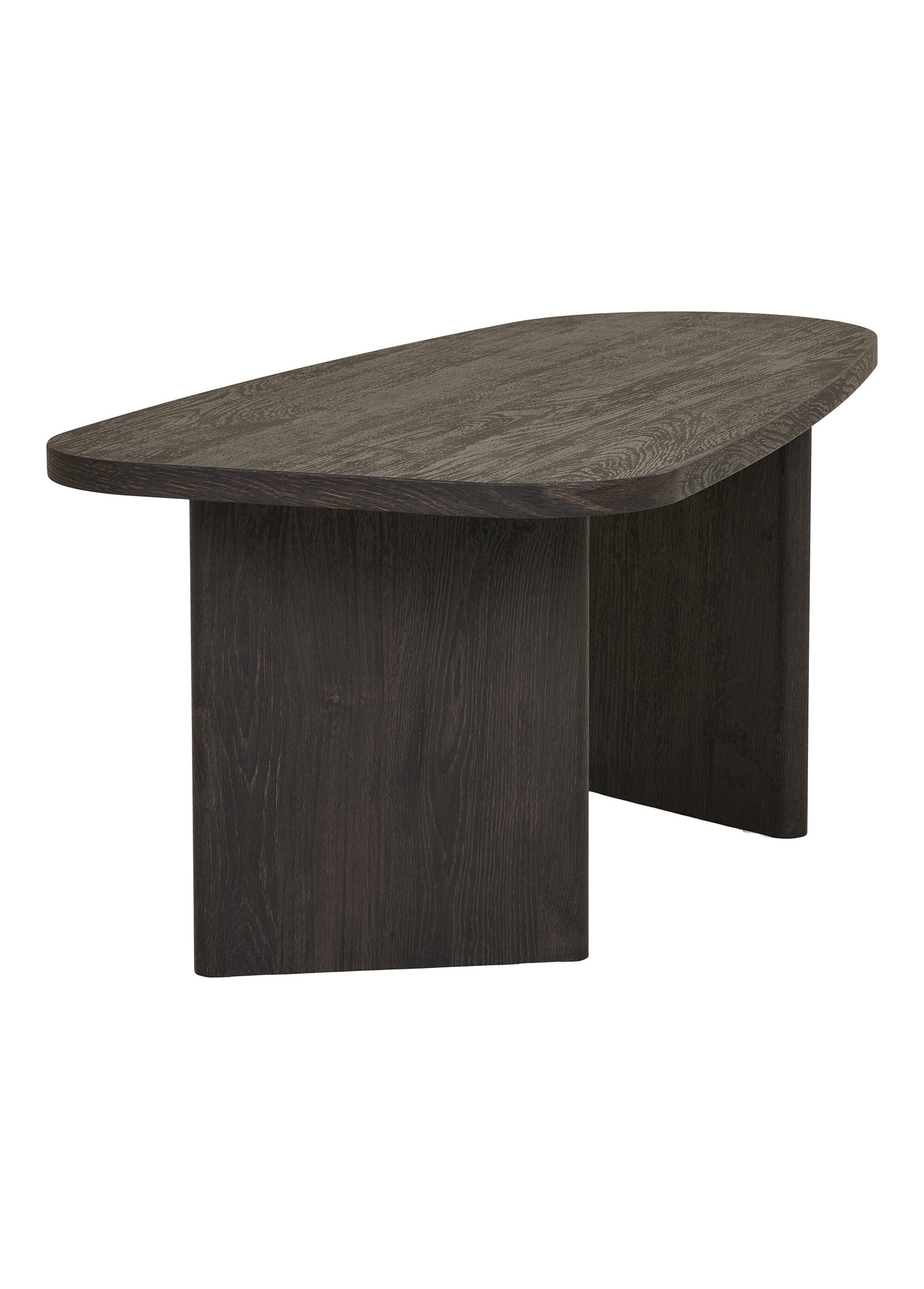 Table basse bois foncé, forme organique MARRON FONCE HN-2102160 DE3