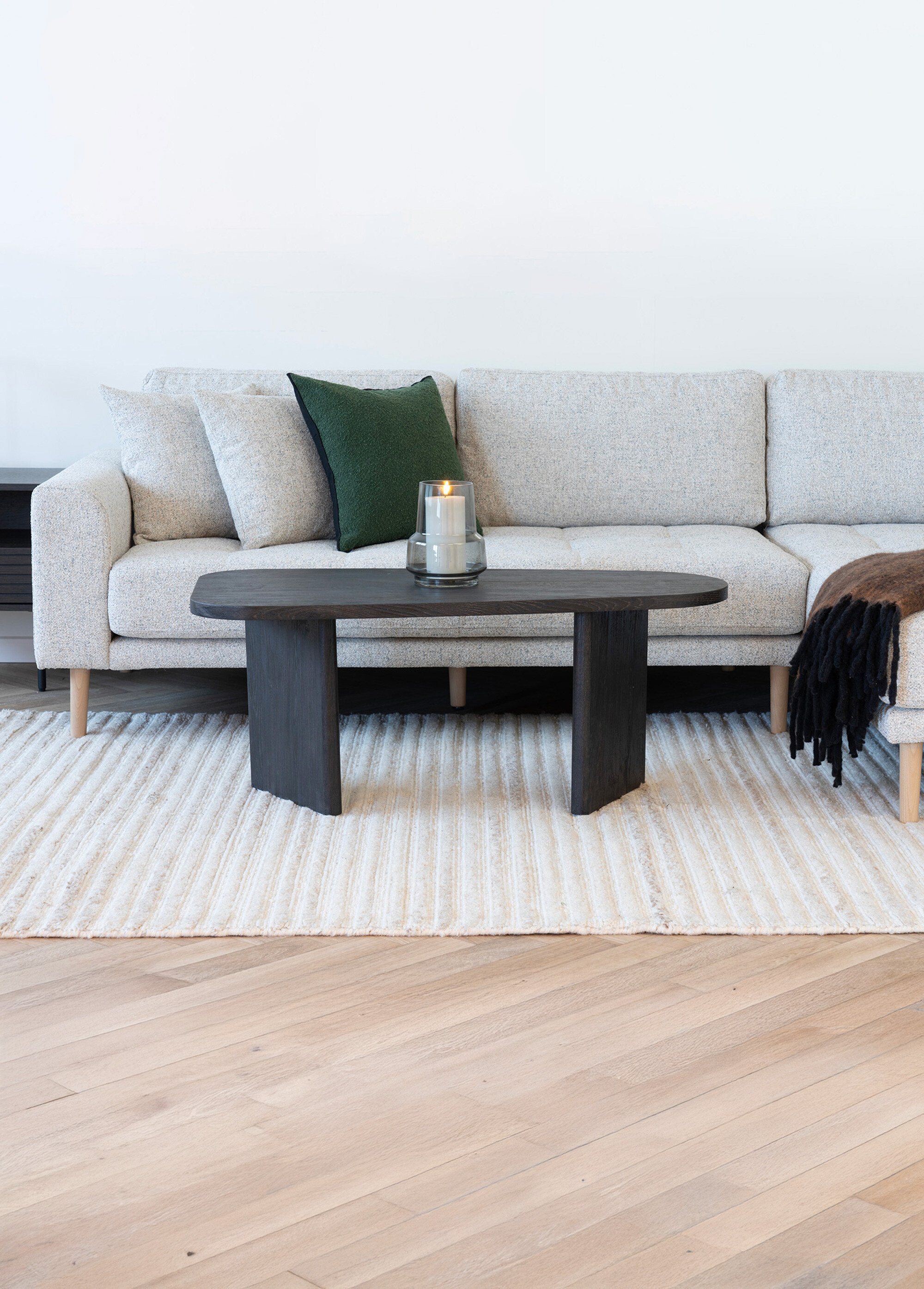 Table basse bois foncé, forme organique MARRON FONCE HN-2102160 SI1