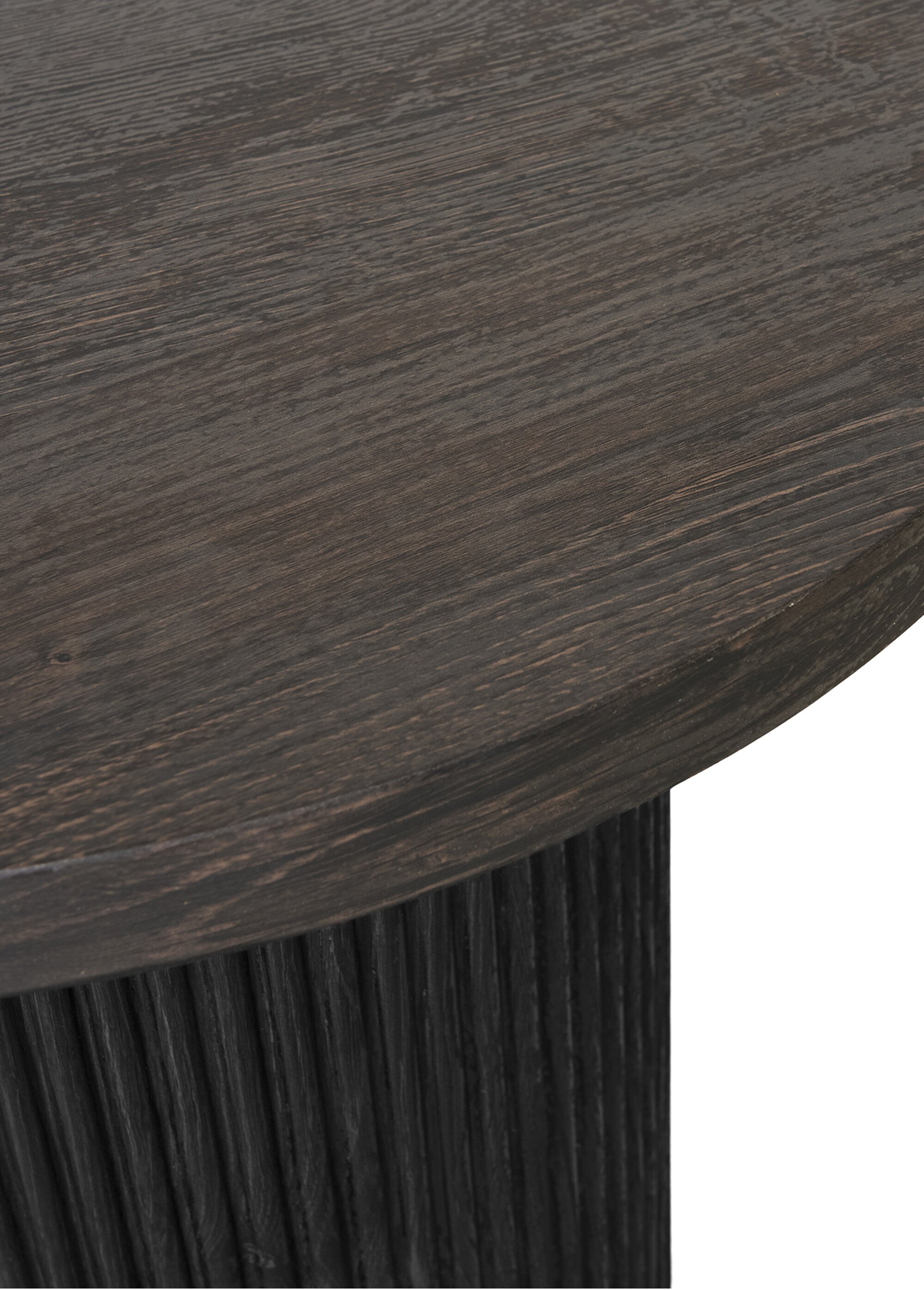 Table d’appoint bois, pied façon lattes MARRON FONCE HN-2102110 DE1