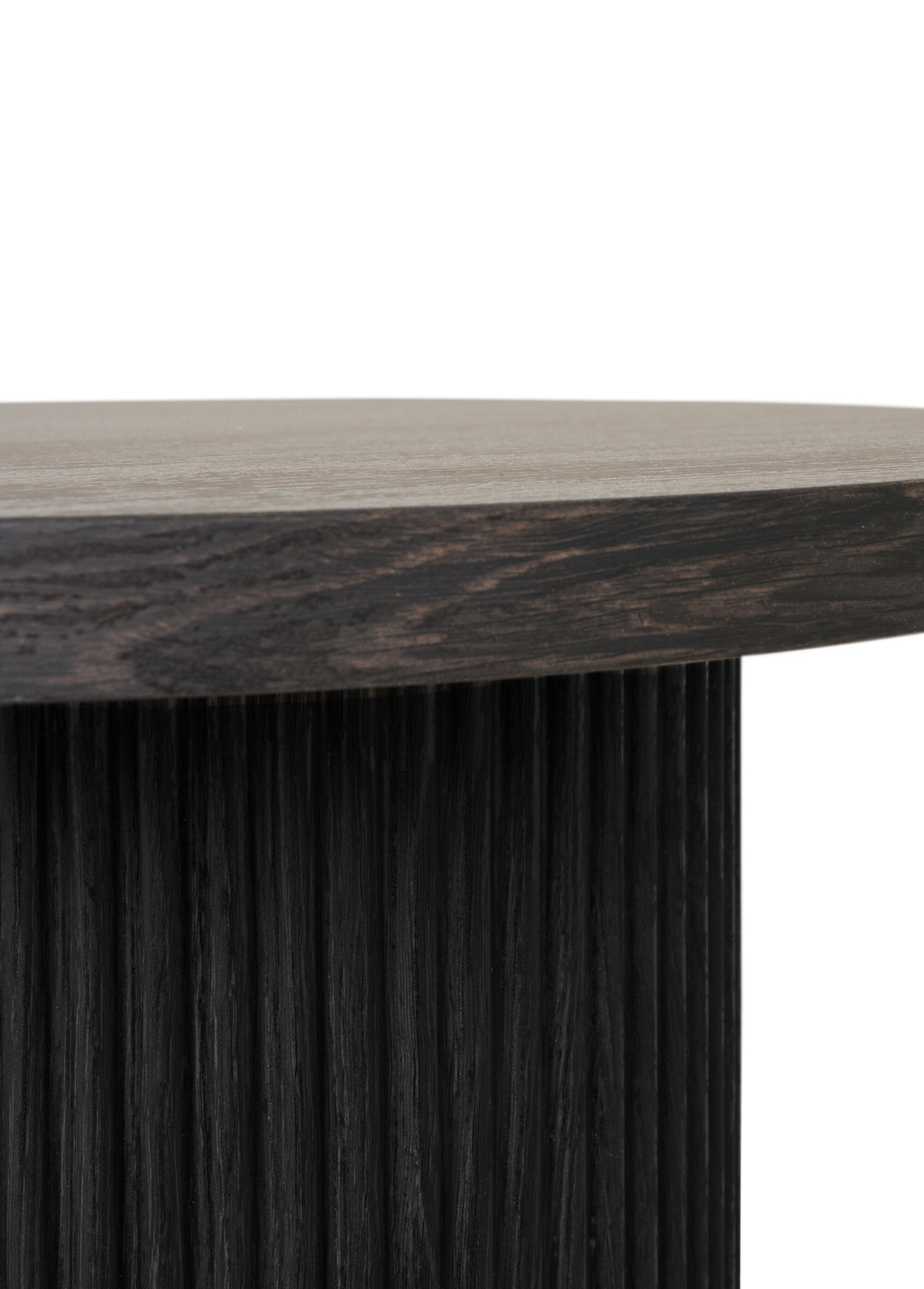 Table d’appoint bois, pied façon lattes MARRON FONCE HN-2102110 DE2