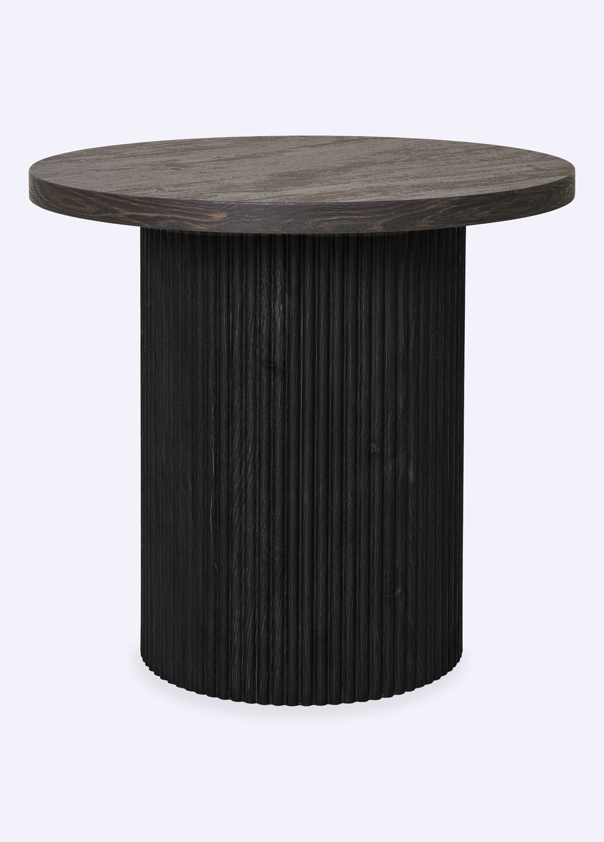 Table d’appoint bois, pied façon lattes MARRON FONCE HN-2102110 FA1