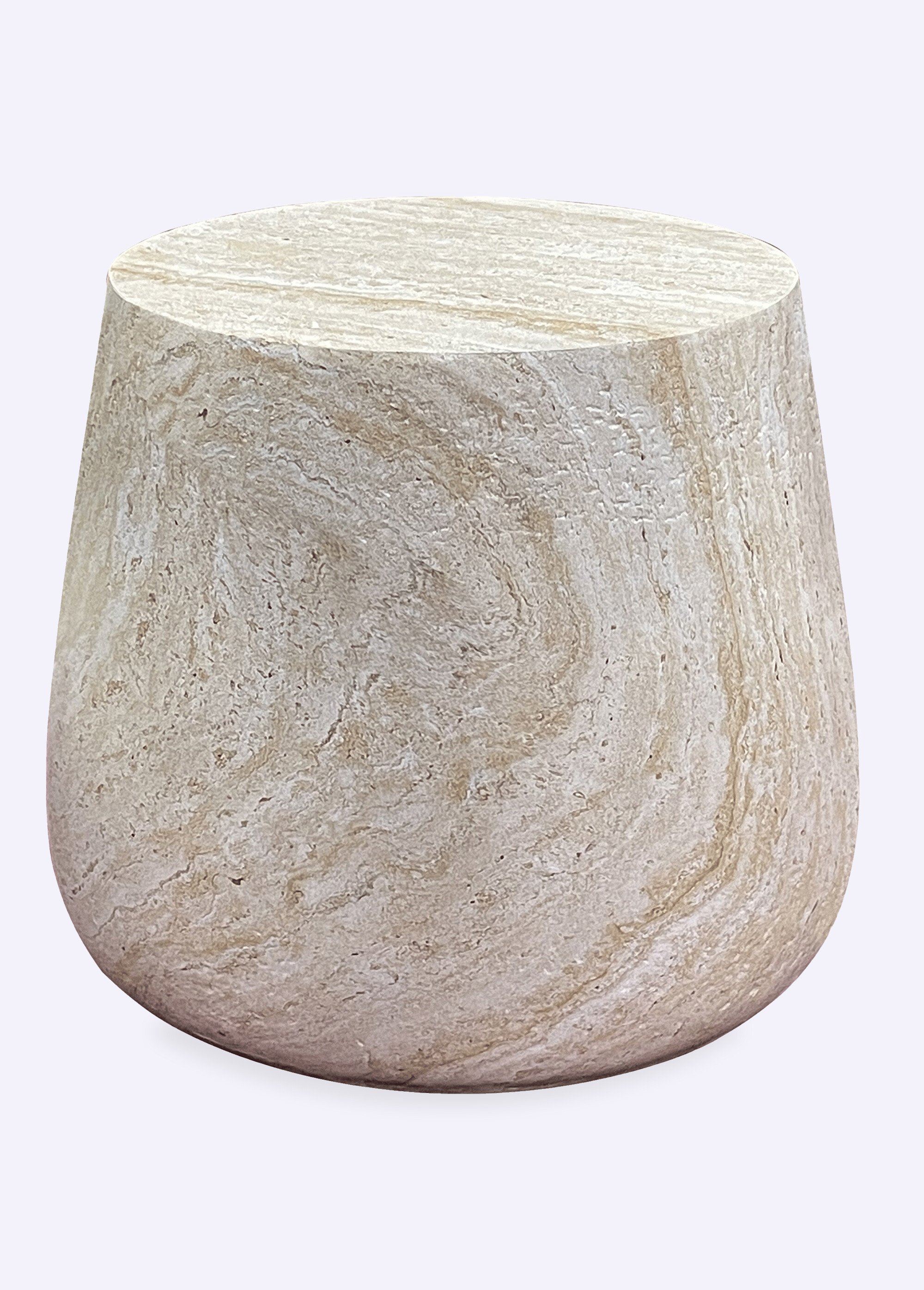 Table d’appoint design en fibre d'argile BEIGE HN-7521005 FA1