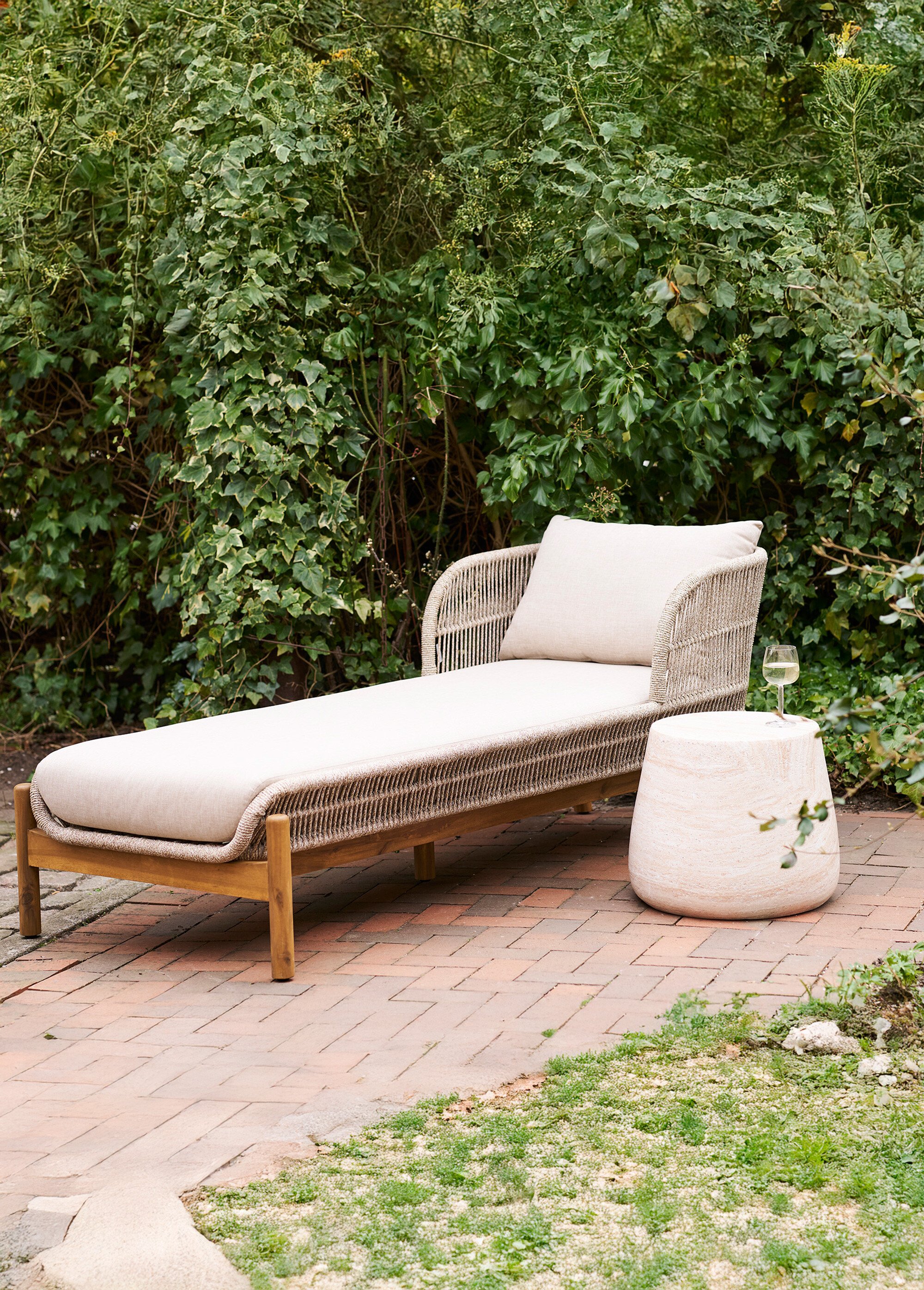 Table d’appoint design en fibre d'argile BEIGE HN-7521005 SI2