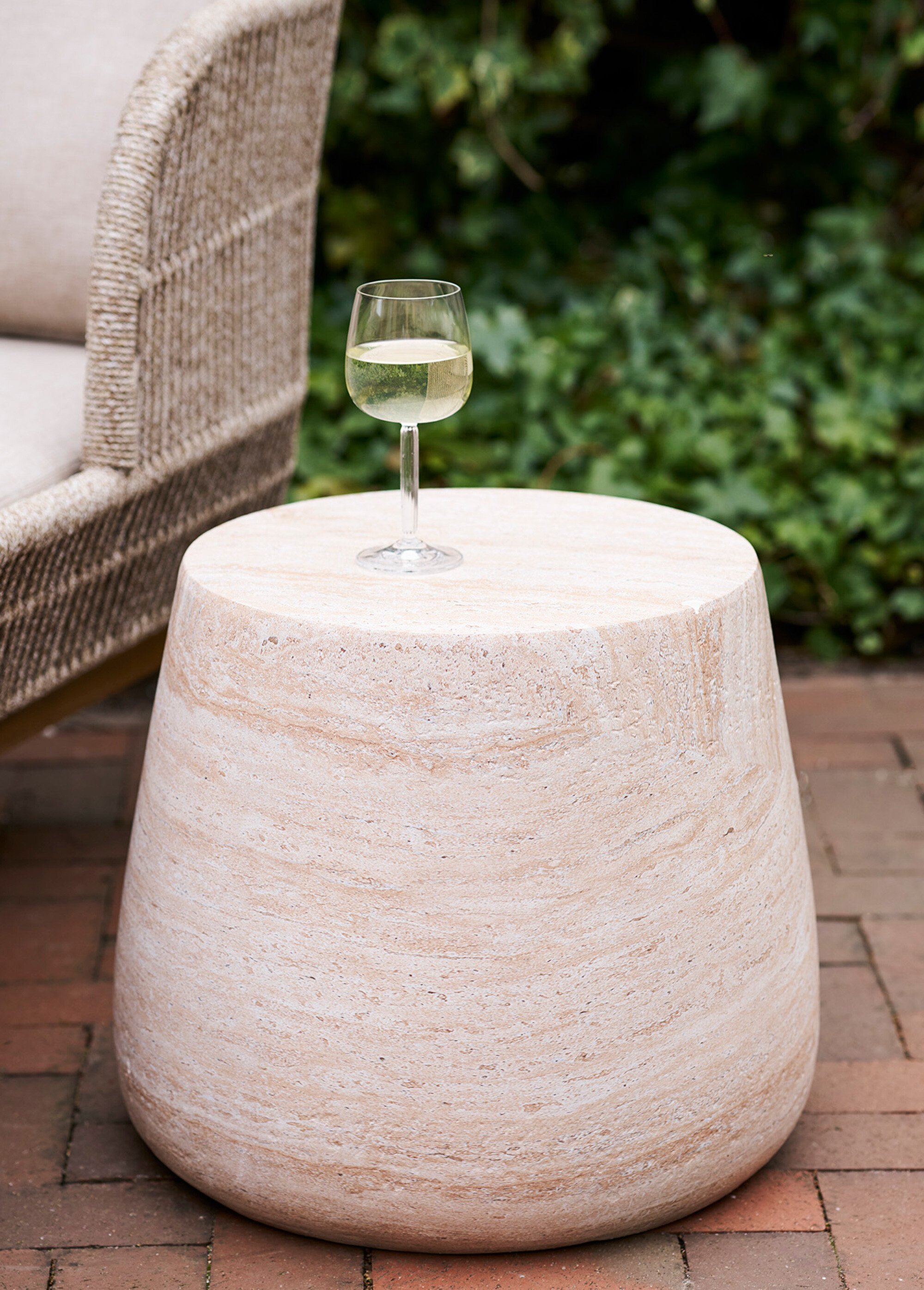 Table d’appoint design en fibre d'argile BEIGE HN-7521005 SI3