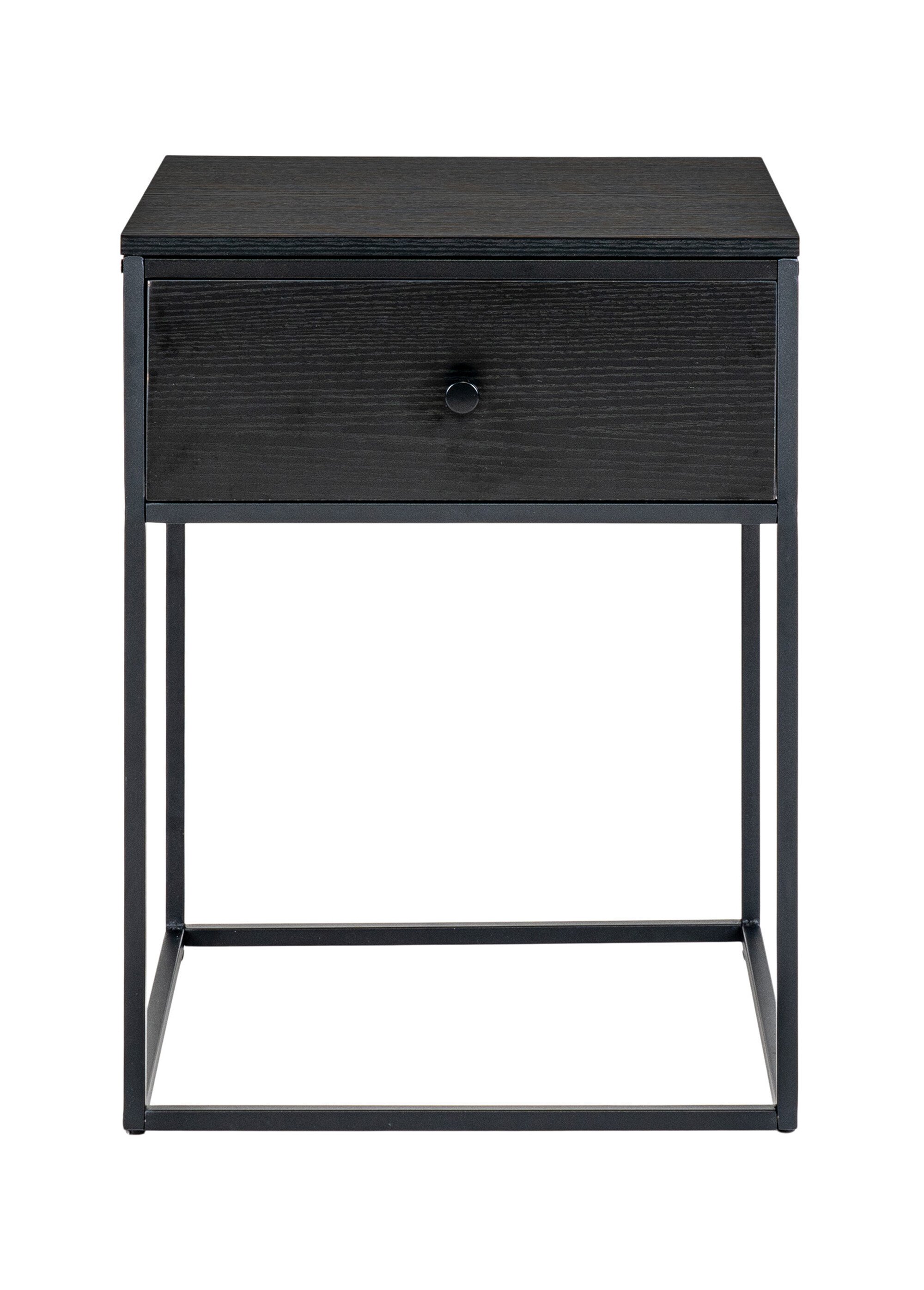 Table d'appoint type chevet, 1 tiroir NOIR HN-2101610 DE1