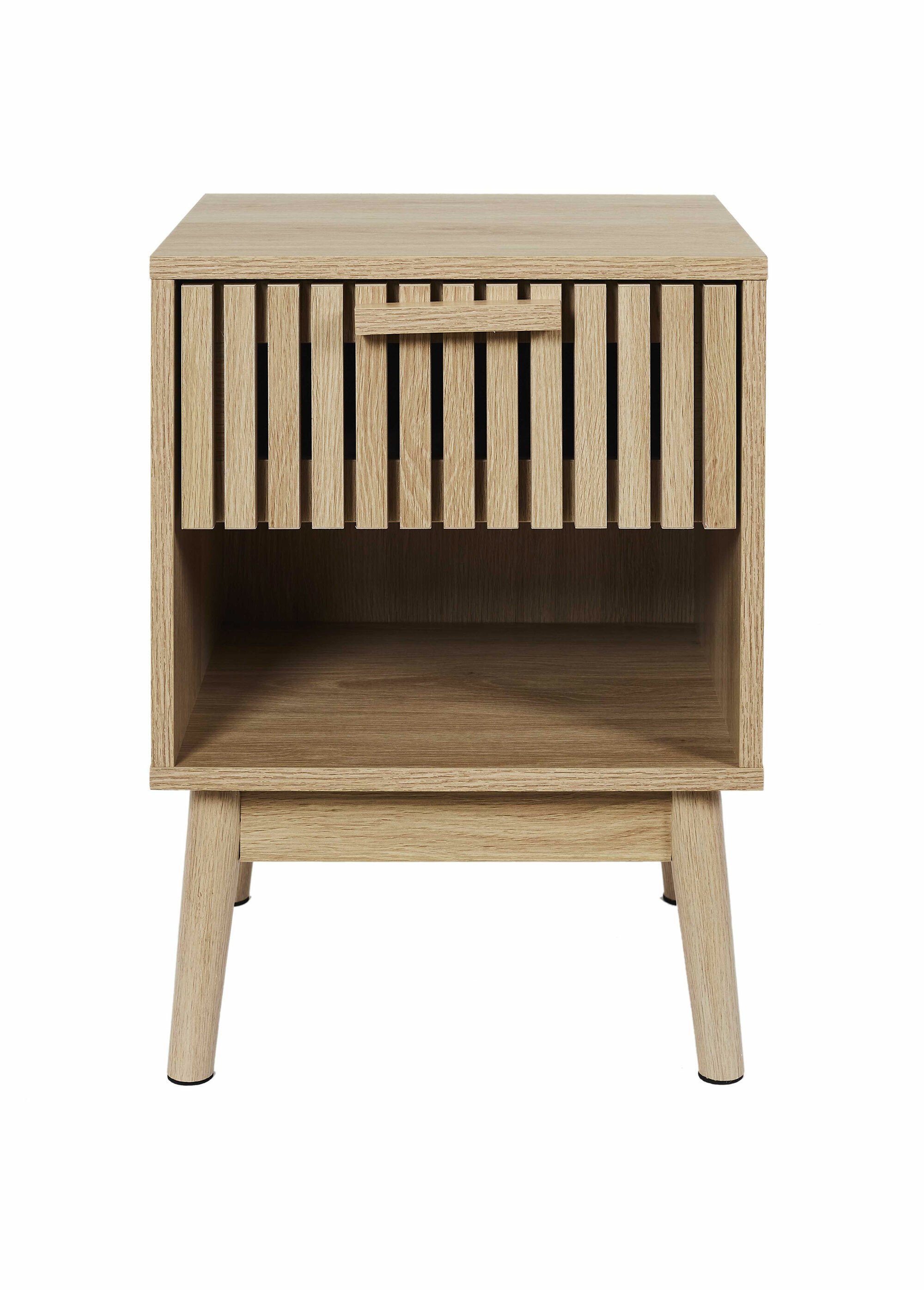 Table de chevet en bois claustra MARRON CMP-HD0205 DE1