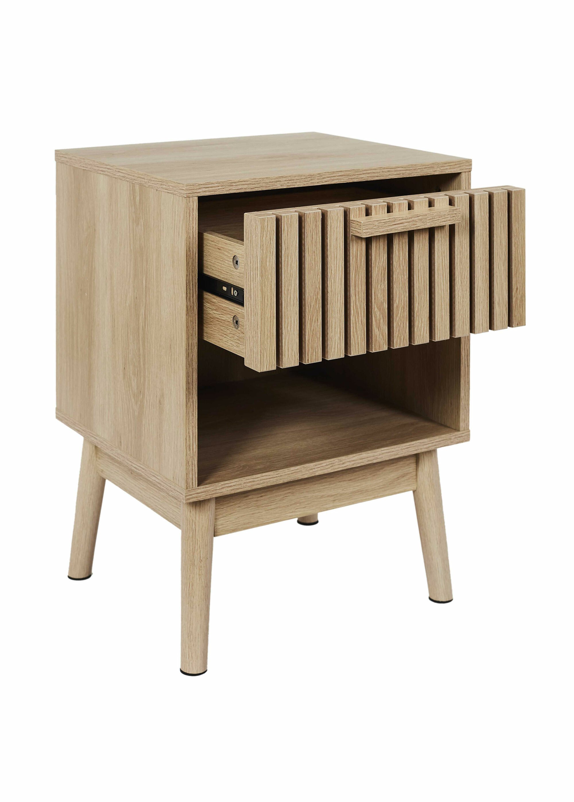 Table de chevet en bois claustra MARRON CMP-HD0205 DE2