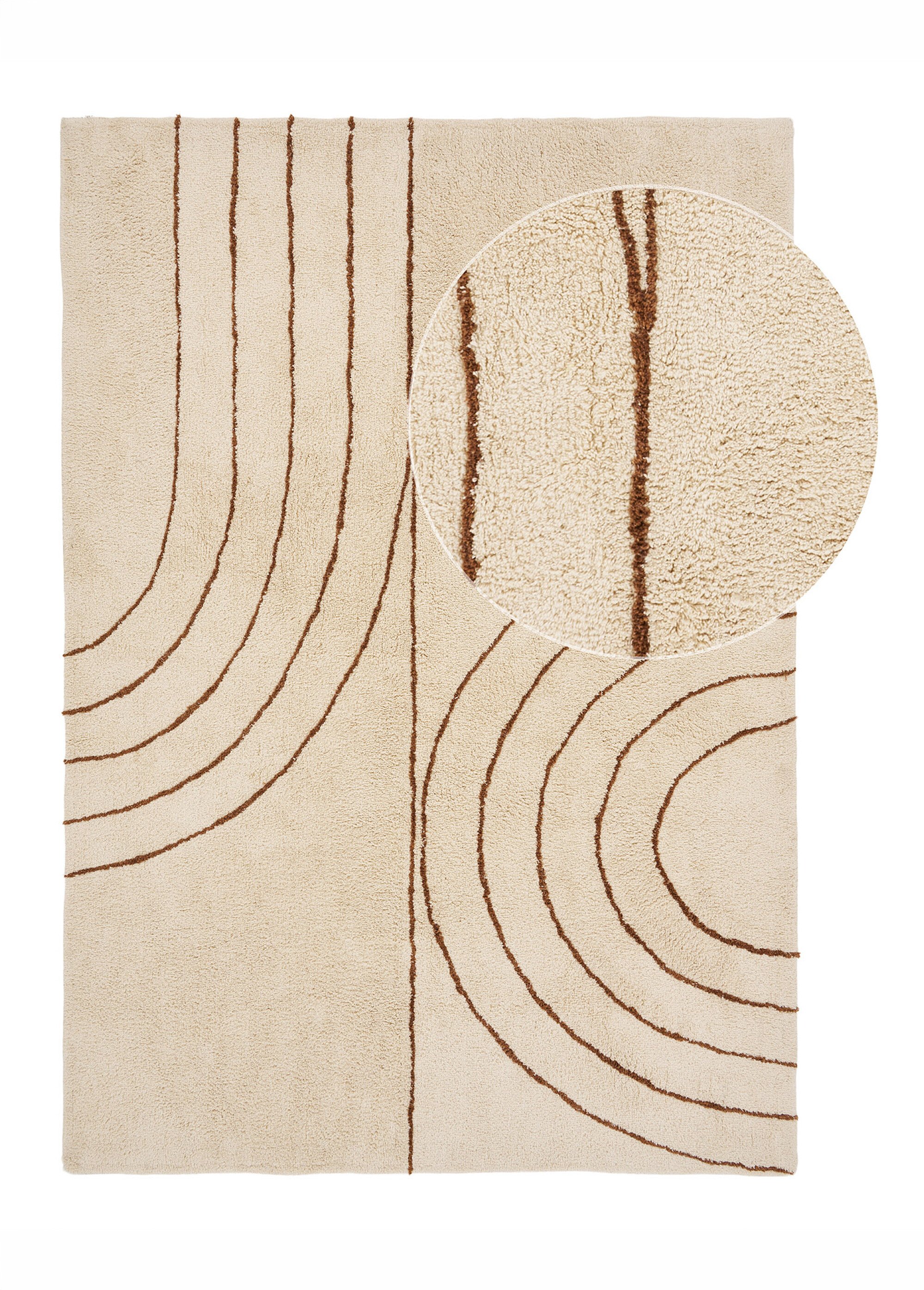 Tapis poils courts arches TAMPA 200x300cm Beige HN-3981851 DE1
