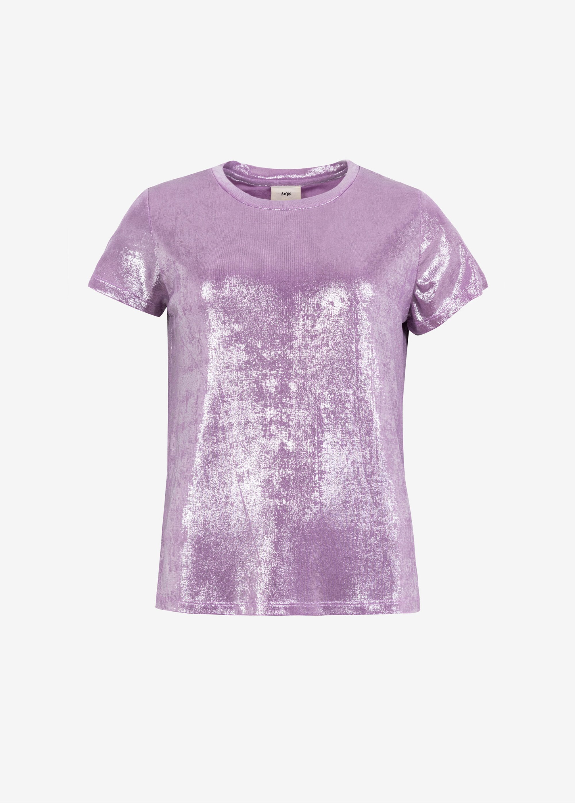 T-shirt irisé manches courtes col rond Femme Violet ANG-ALIPI AP1