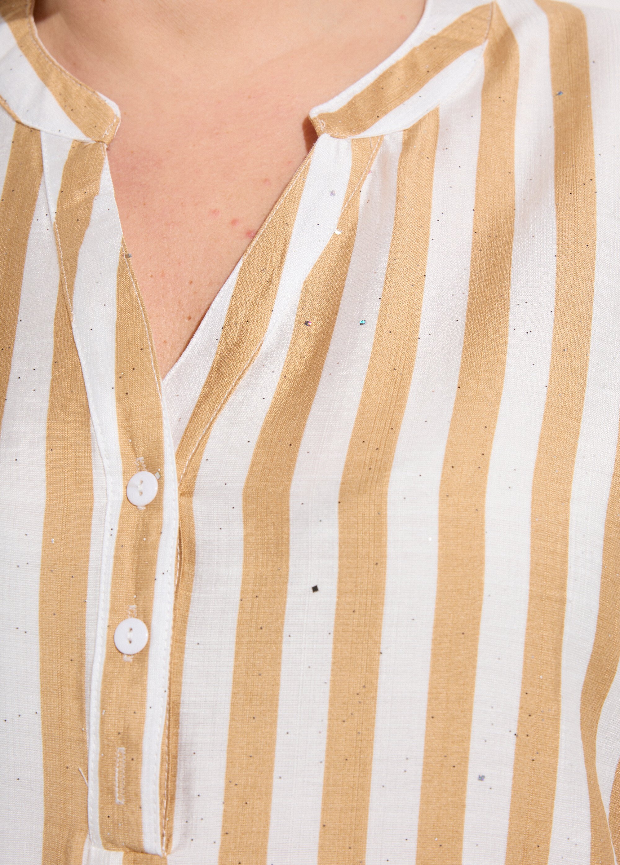 Tunique rayée encolure tunisienne