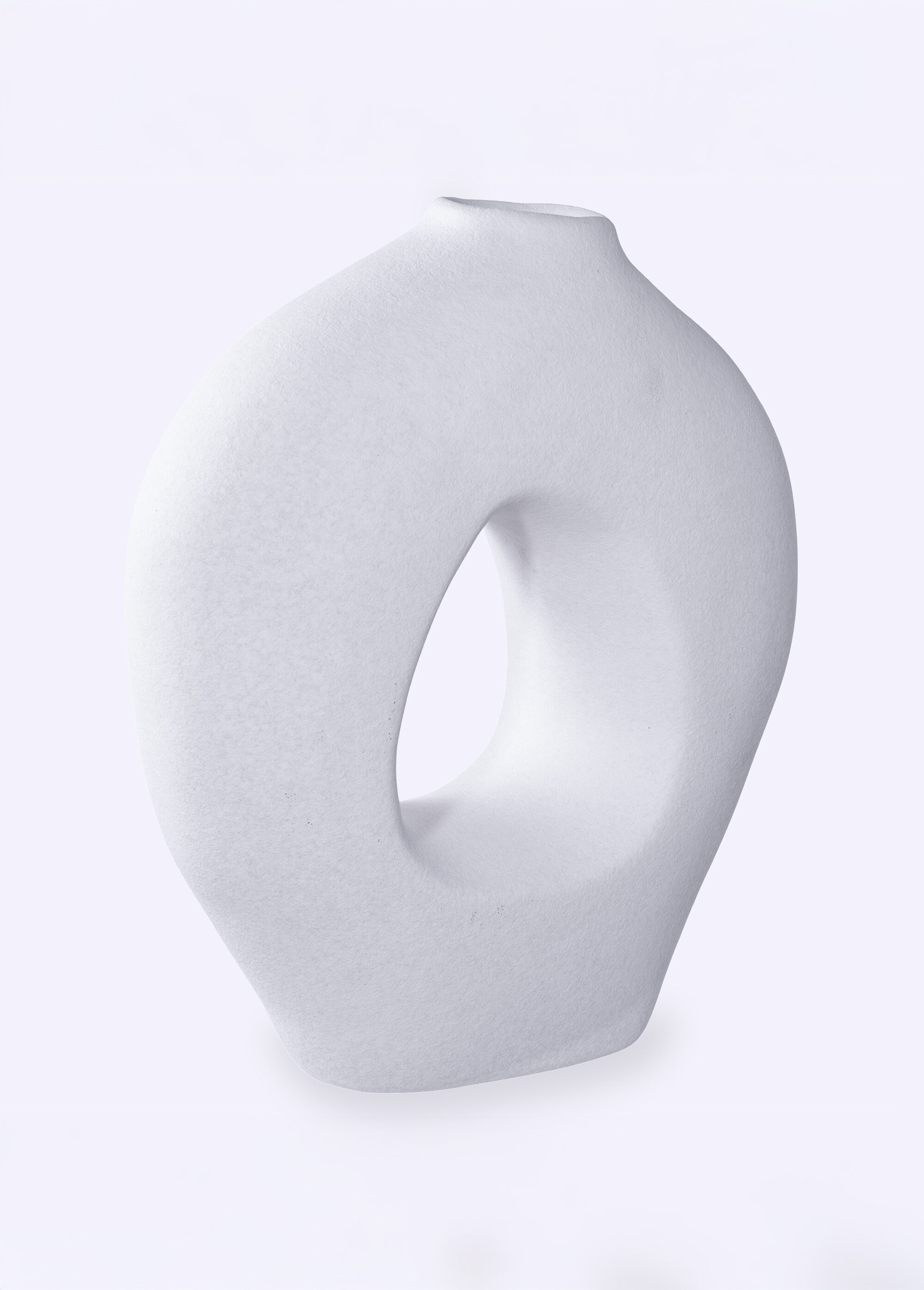 Vase design céramique, forme organique Blanc HN-4441774 FA1