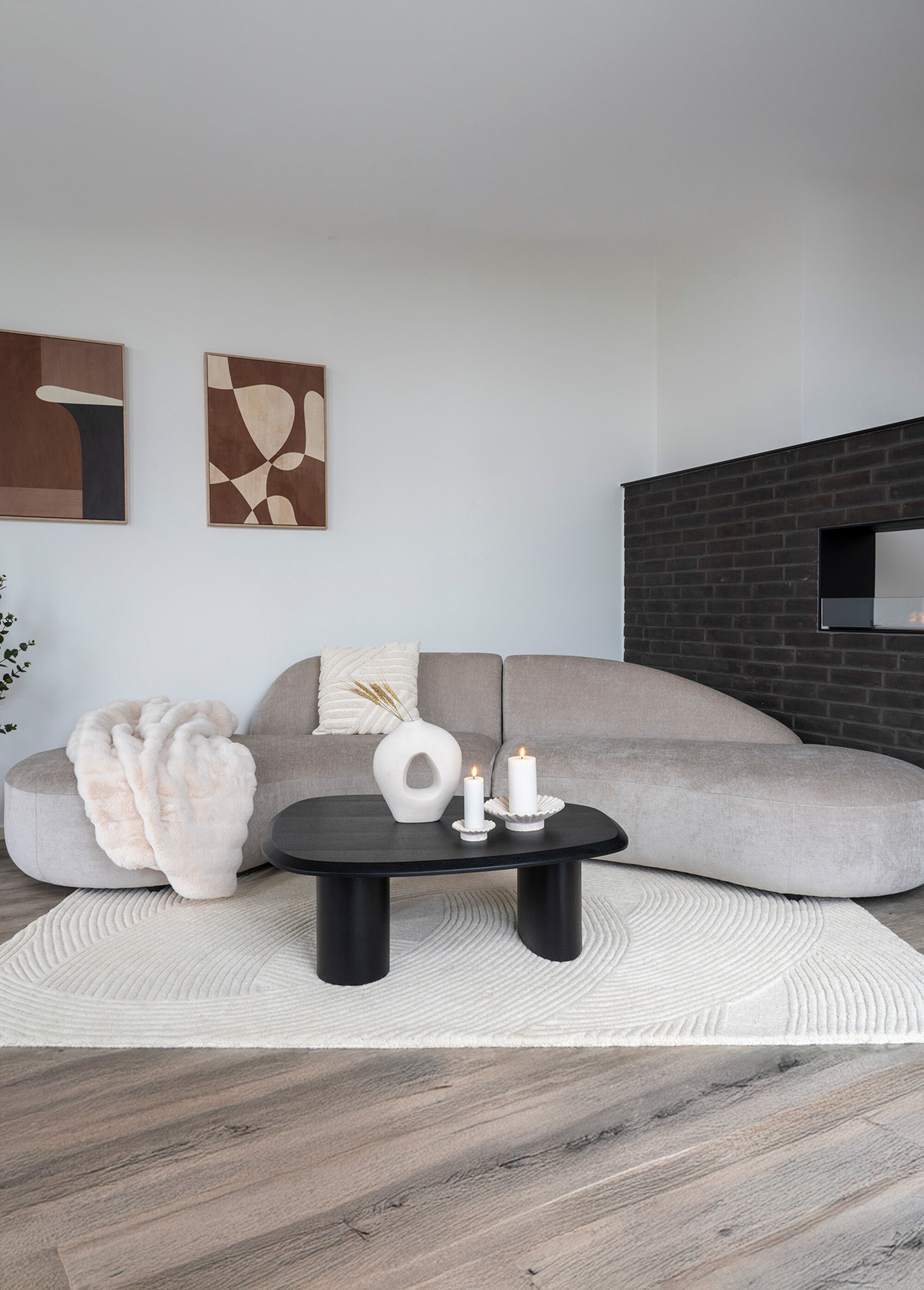 Vase design céramique, forme organique Blanc HN-4441774 SI1