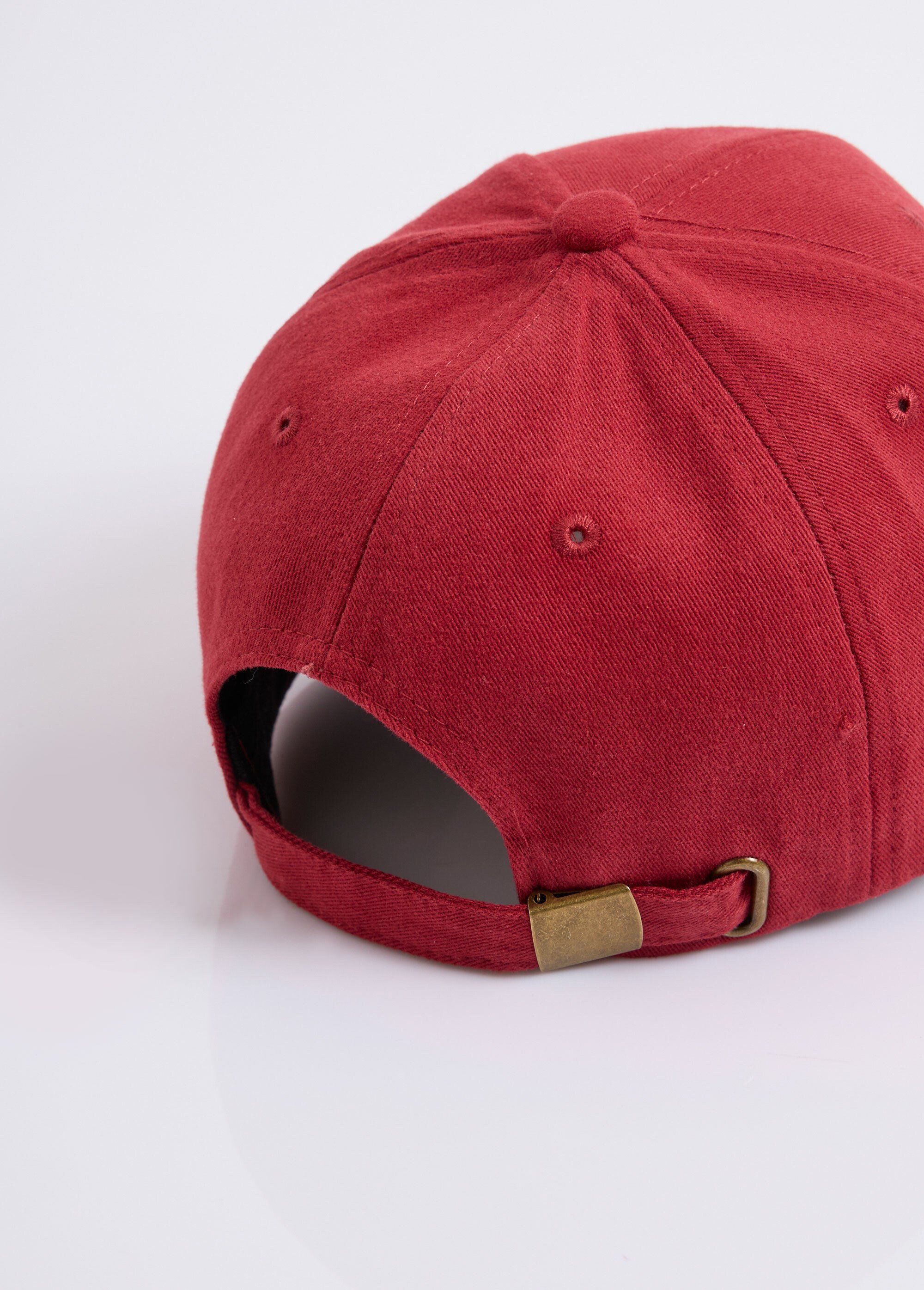 Casquette en twill uni, broderie lettre Femme Rouge JUBCAS003 DE1