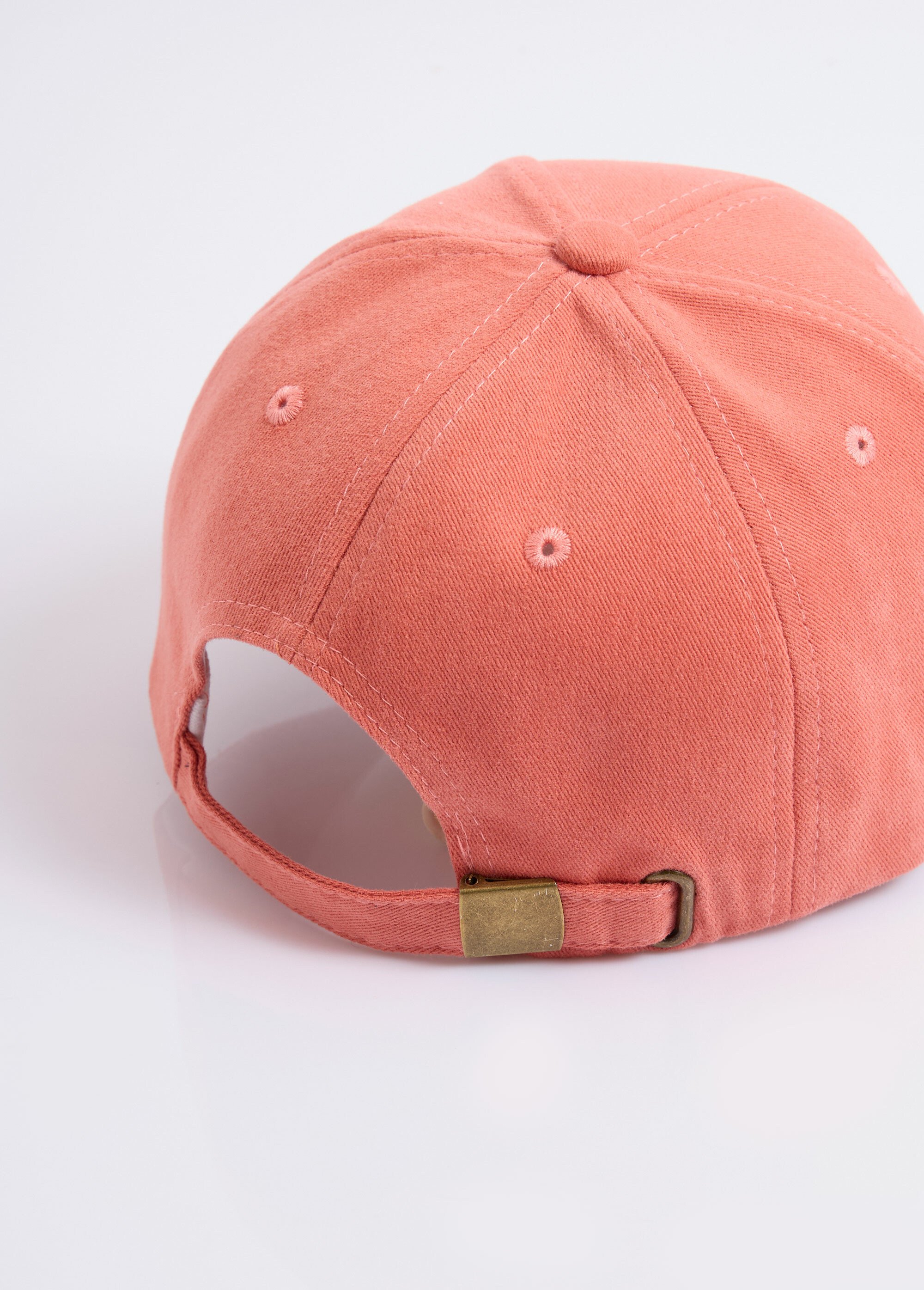 Casquette en twill uni, broderie lettre Femme Orange JUBCAS003 DE1