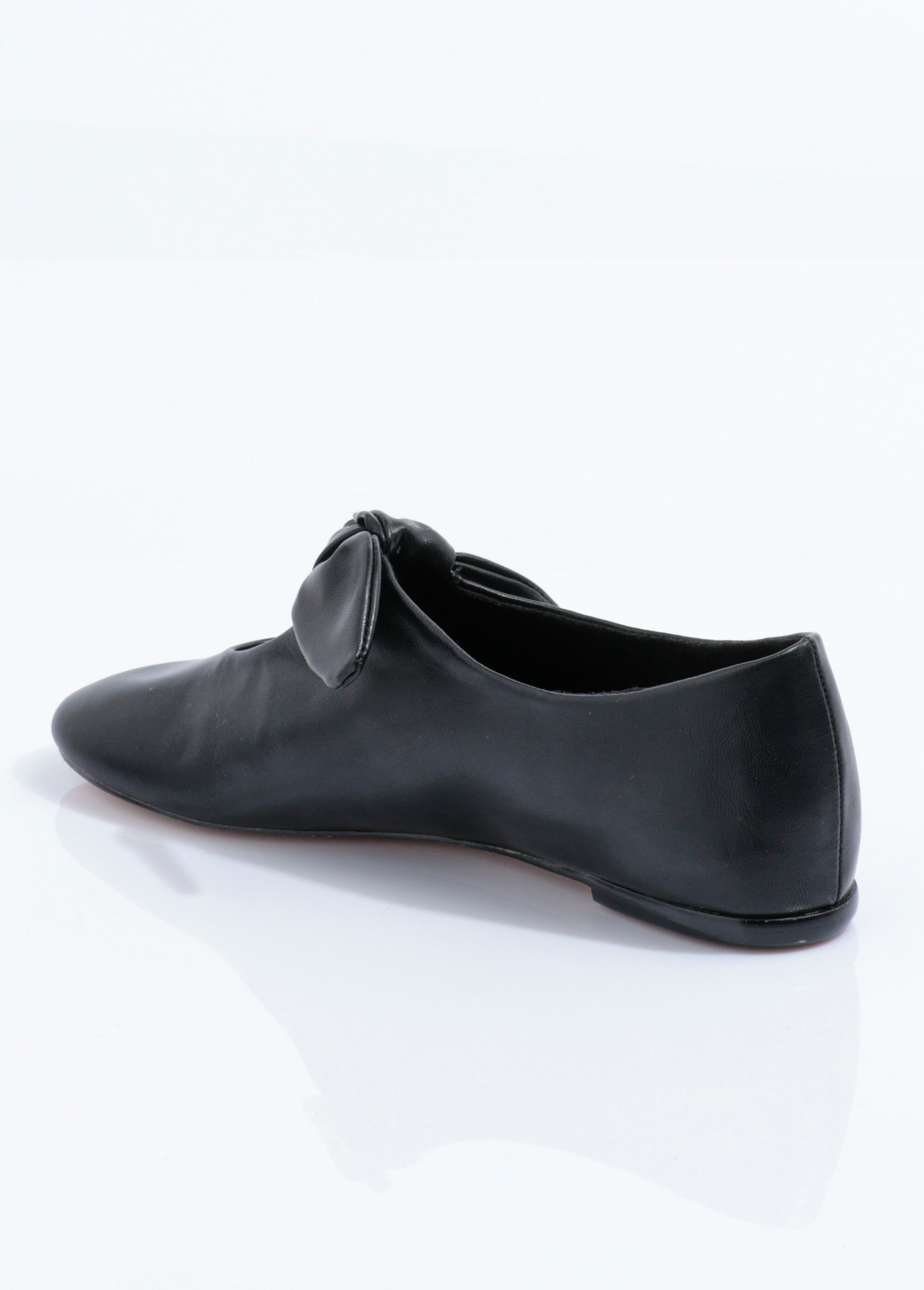 Ballerines plates à nouer, style preppy Femme Noir CORM5670 DO1