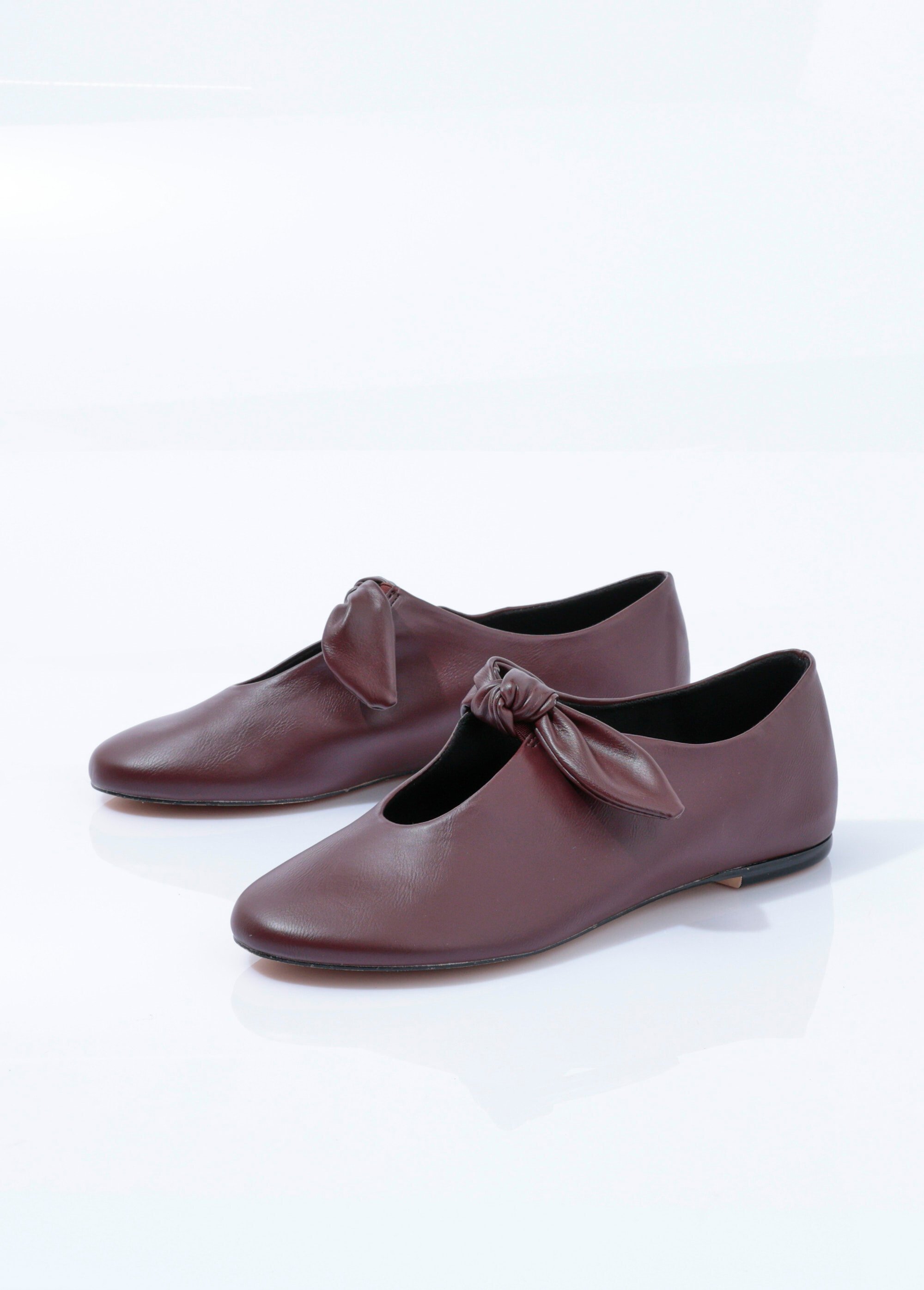 Ballerines plates à nouer, style preppy Femme Rouge CORM5670 DE1
