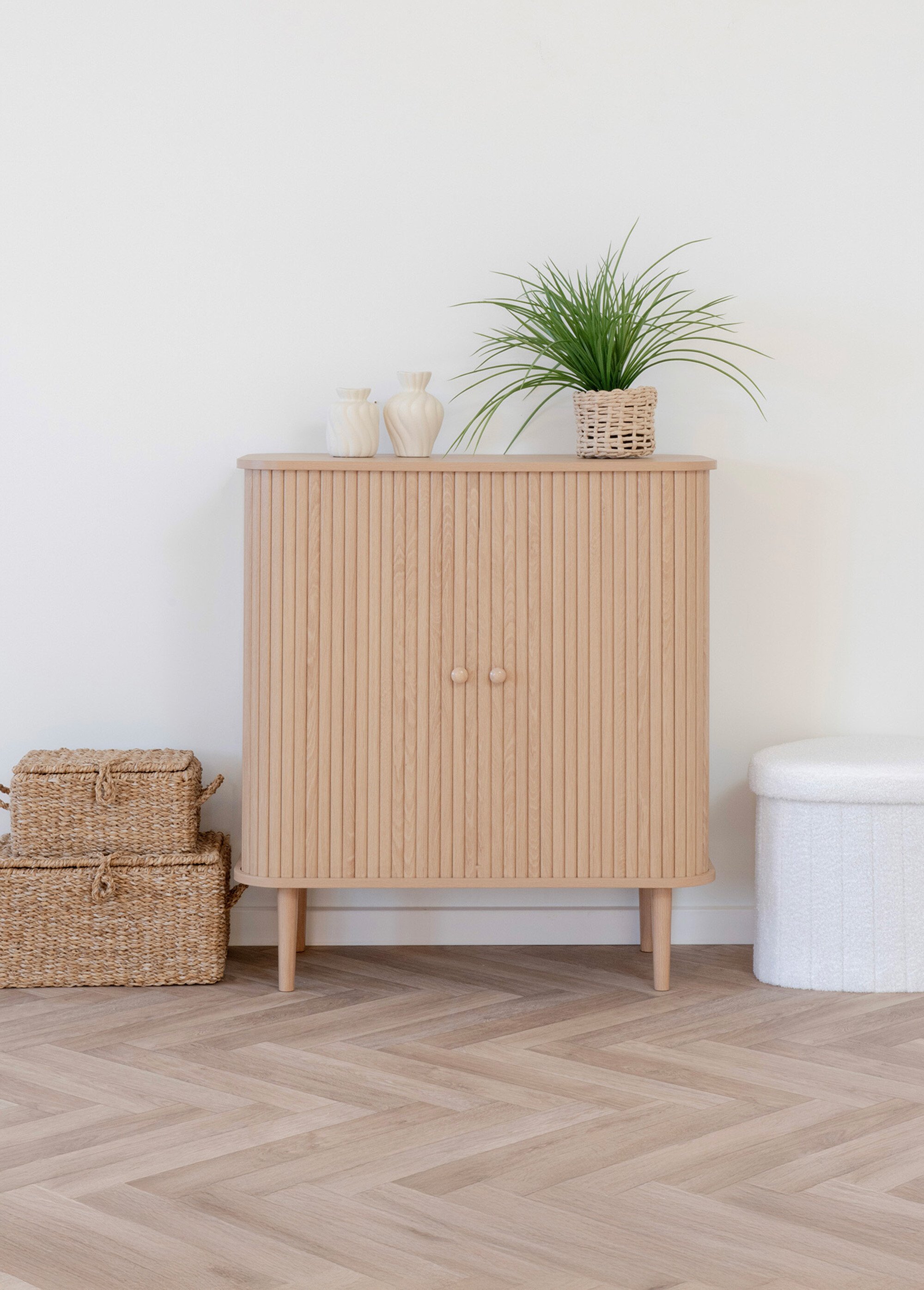 Buffet 2 niveaux, portes coulissantes BEIGE HN-3102000 SI1