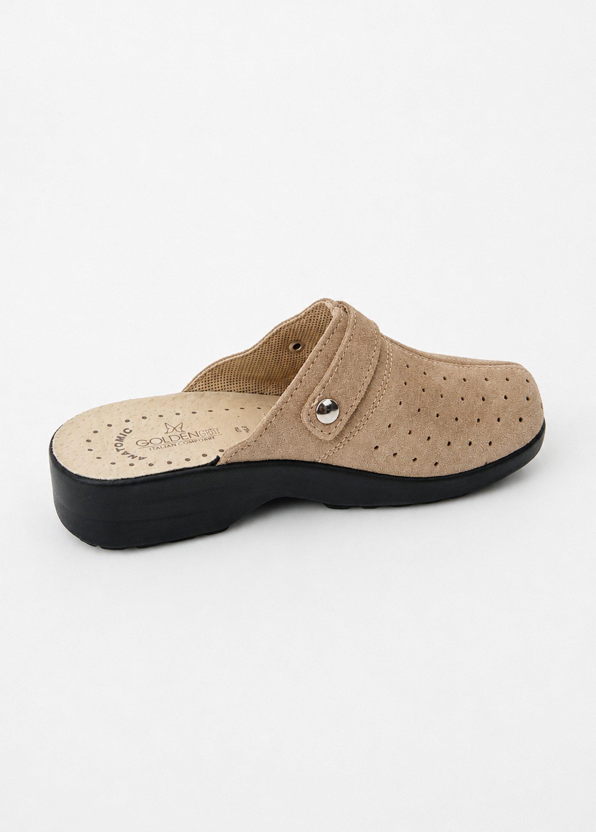 Chaussons mule sabot largeur confort Femme Beige OMBRELLE DO1