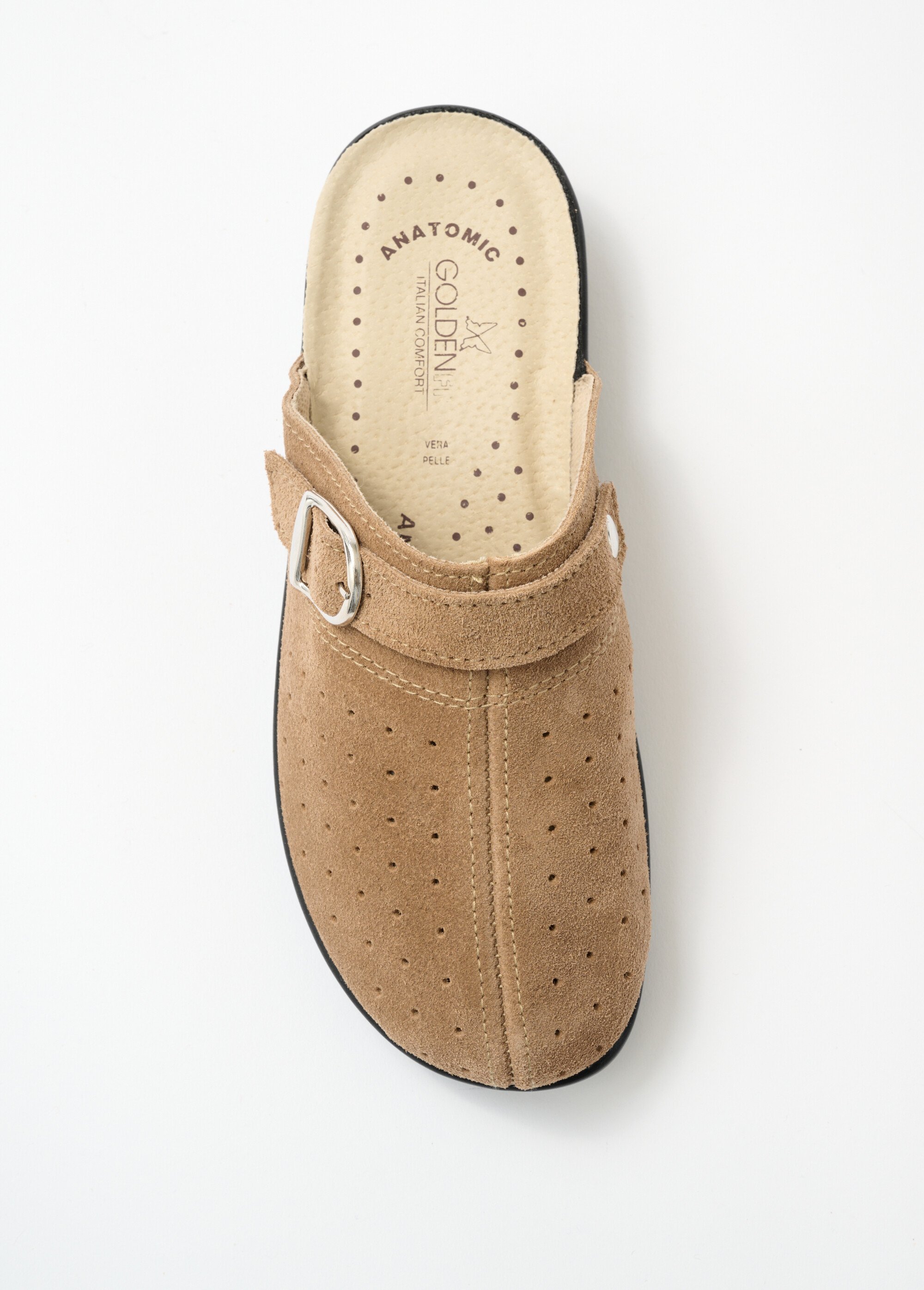 Chaussons mule sabot largeur confort Femme Beige OMBRELLE OV1