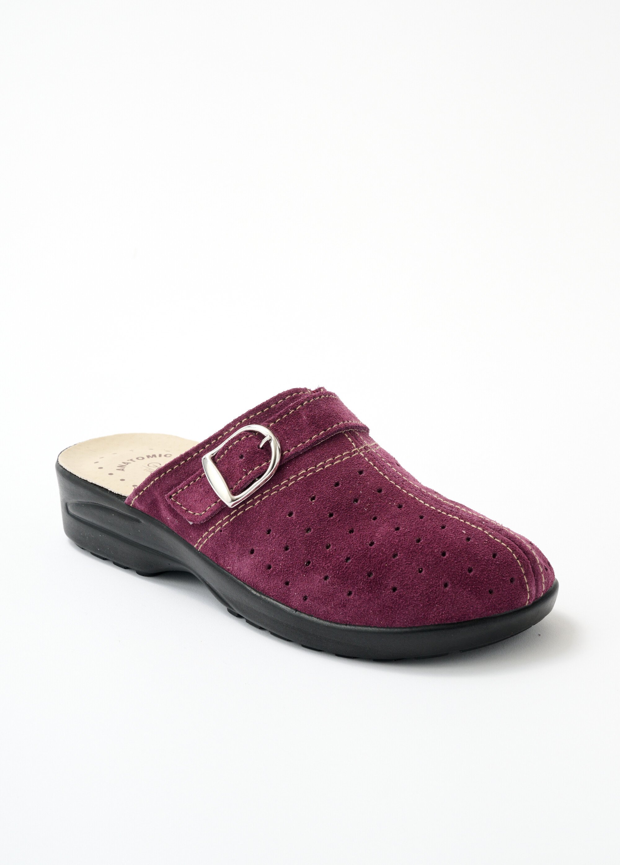 Chaussons mule sabot largeur confort Femme Violet OMBRELLE FA1