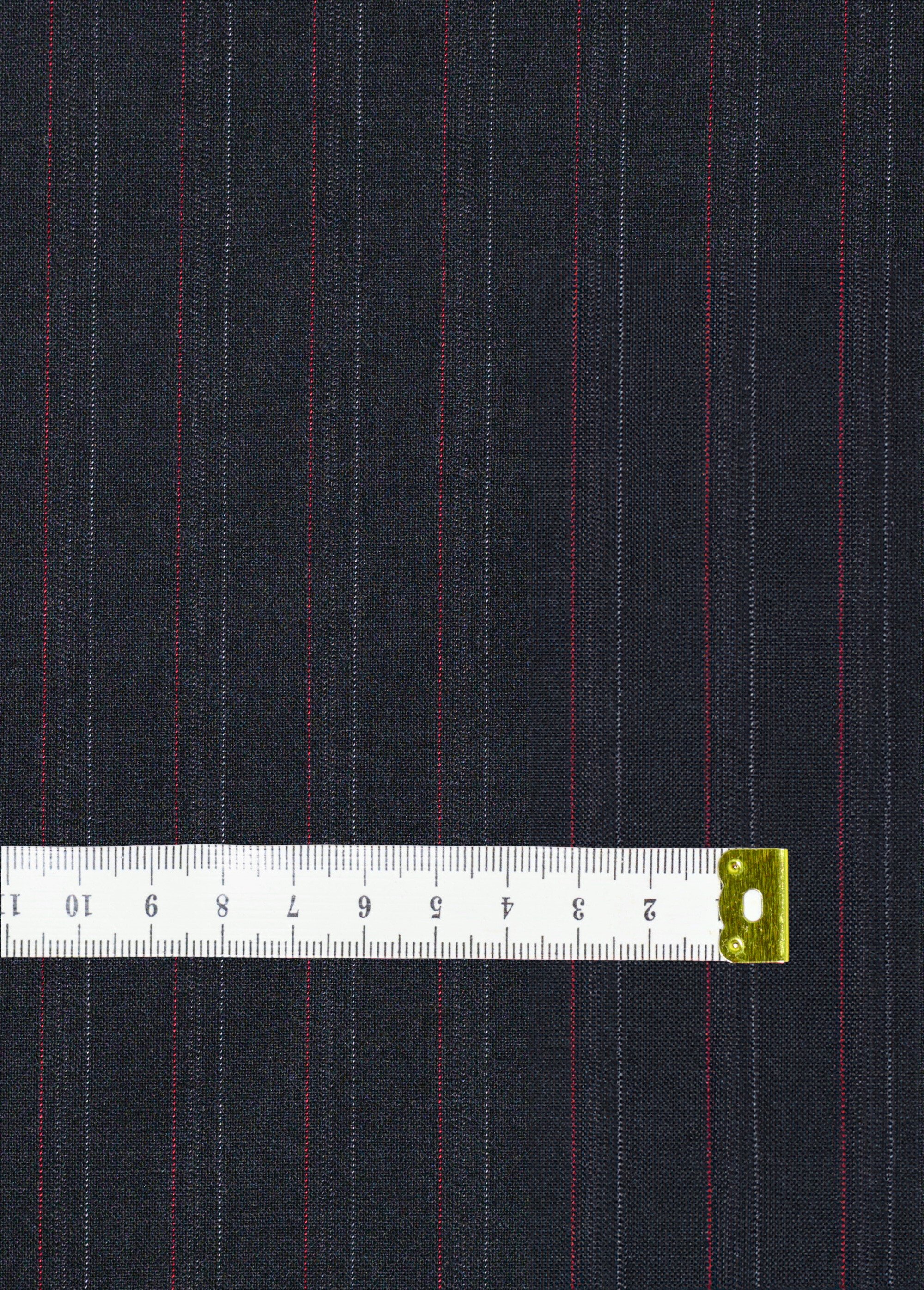 Coupon habillement, tissu rayé stretch NOIR COT111411 DE1