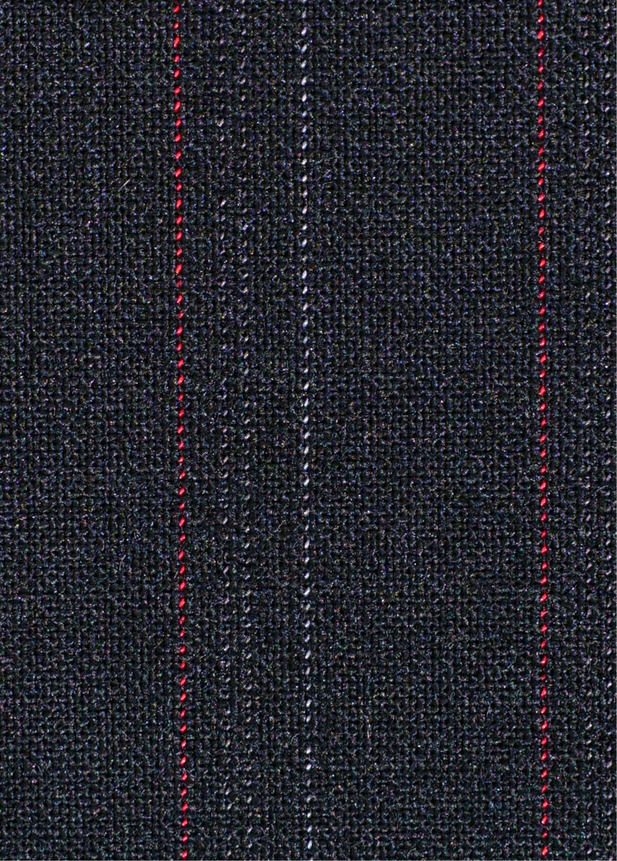 Coupon habillement, tissu rayé stretch NOIR COT111411 DE2