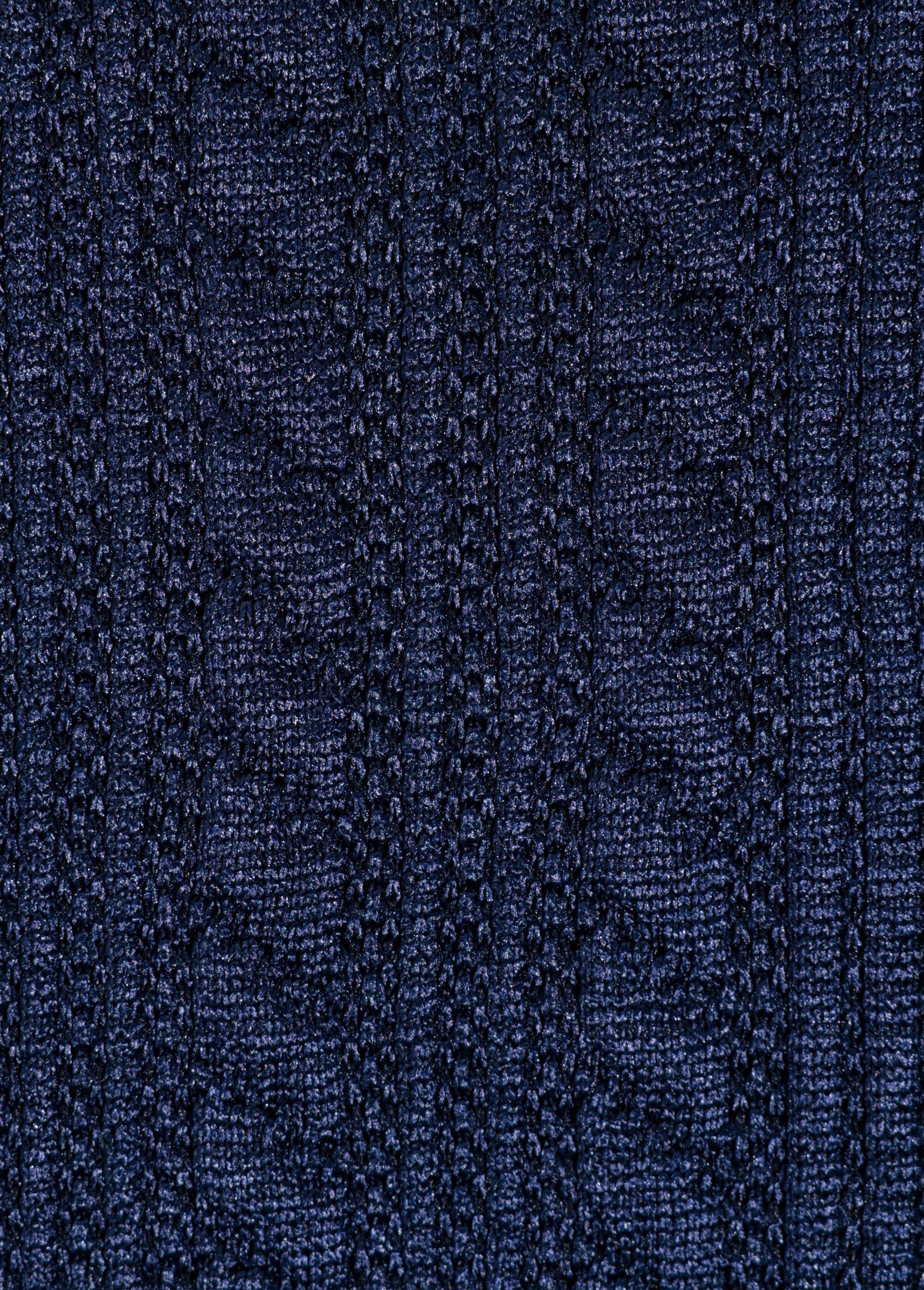 Coupon maille jersey, torsades et lignes BLEU COT146280 DE2