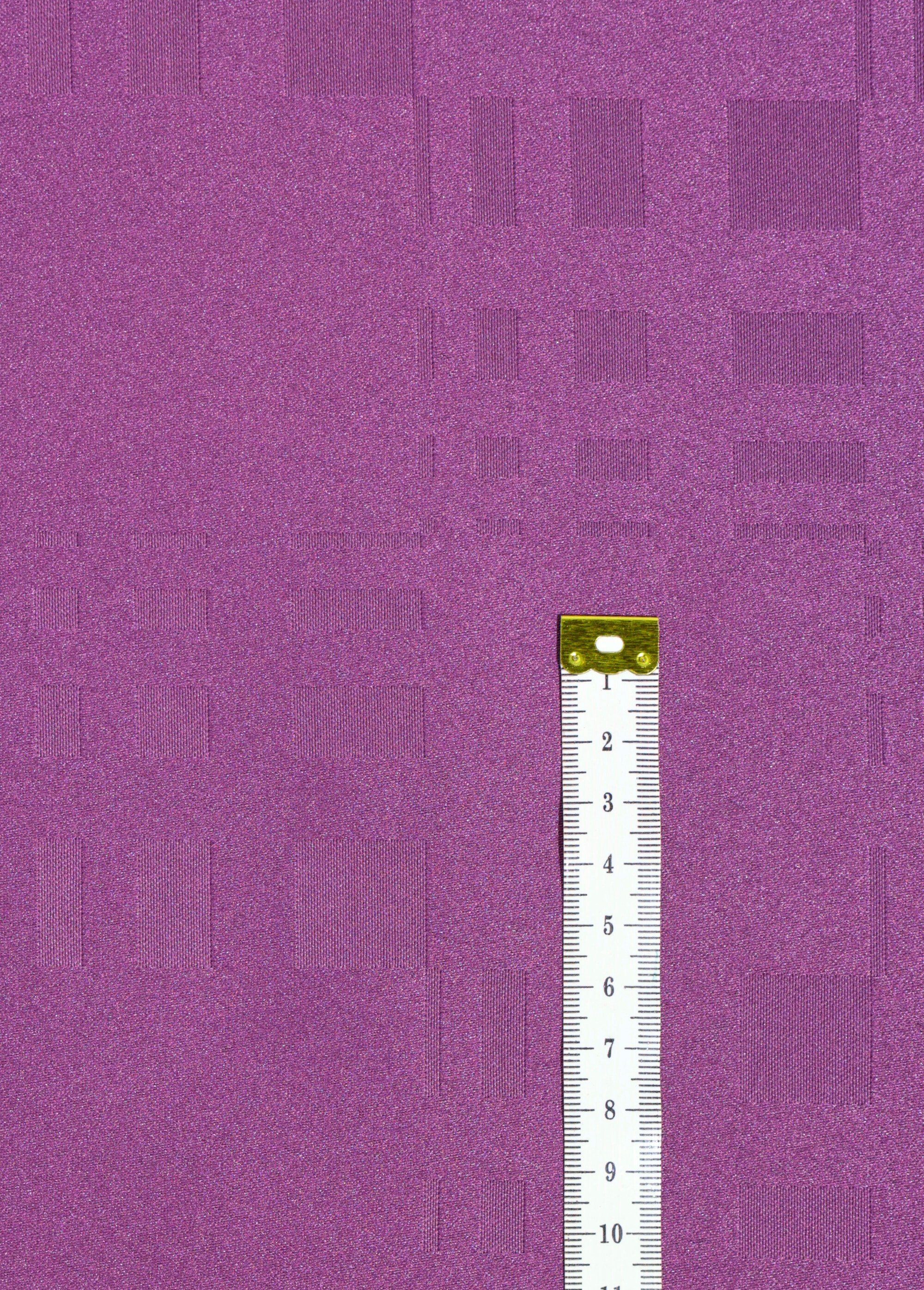 Coupon tissu satin damassé, anti taches VIOLET COT137062 DE1